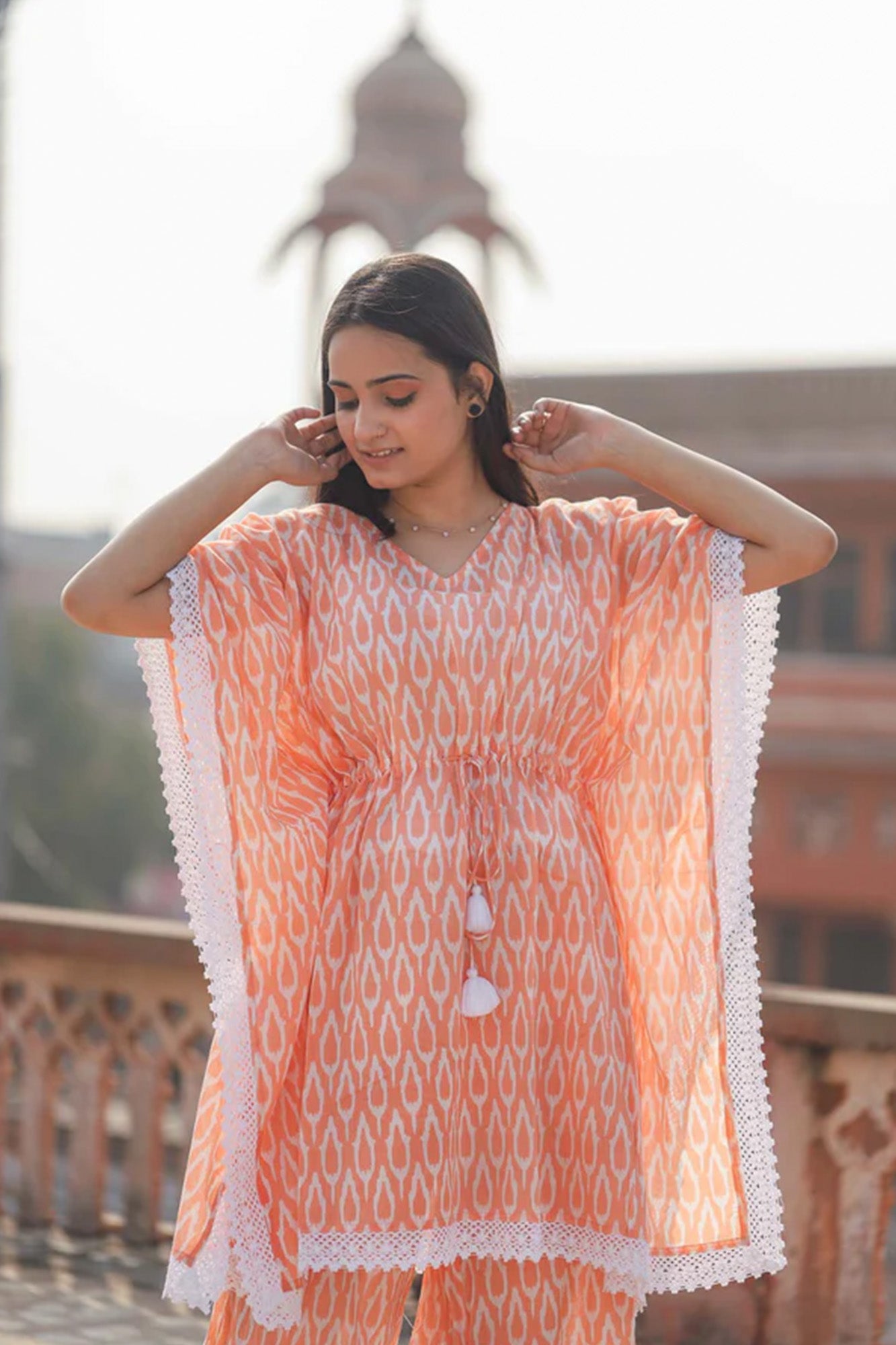 Kaftan Set of 2 Womens Afsana Ikkat