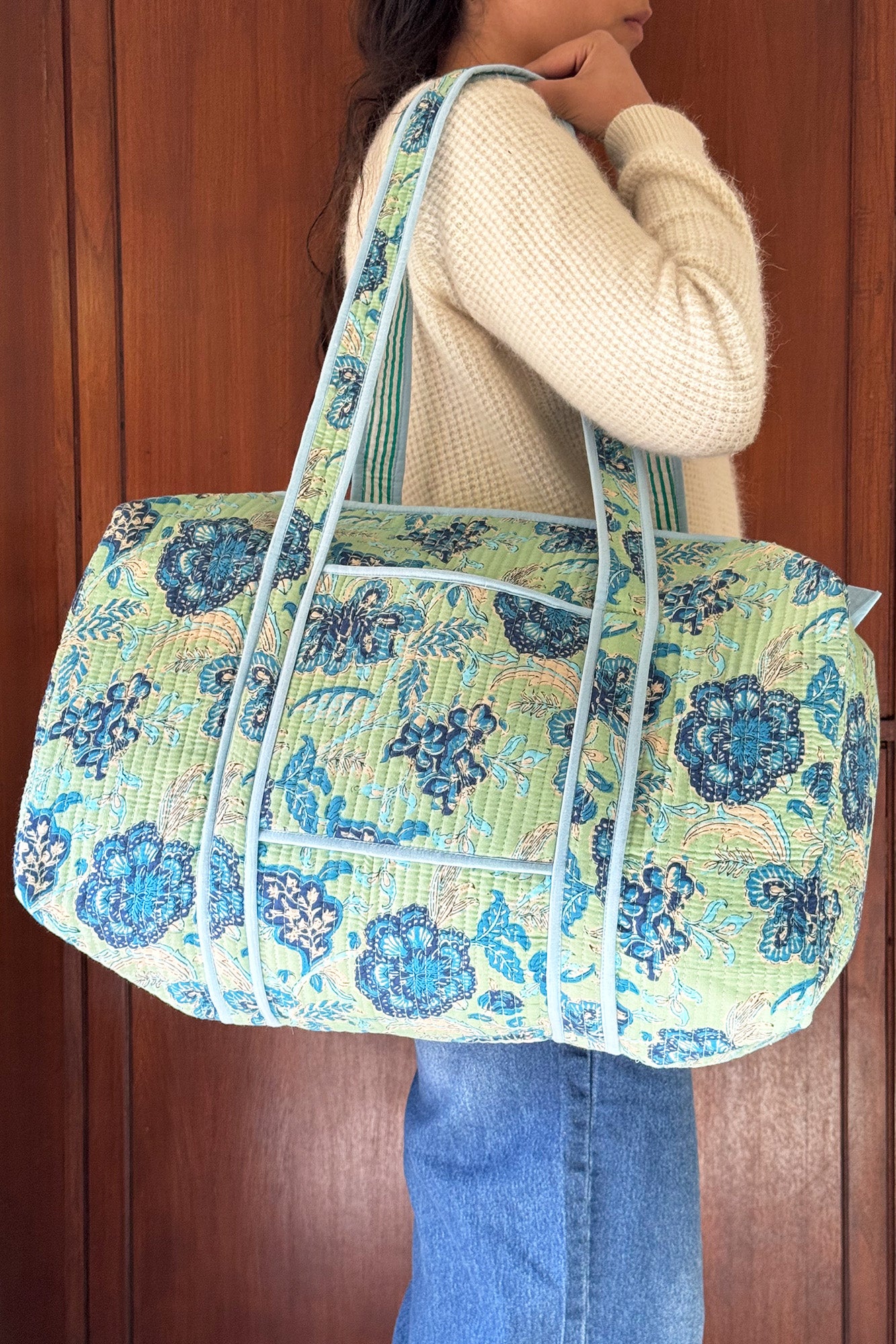 Blue Fern Duffle Bag