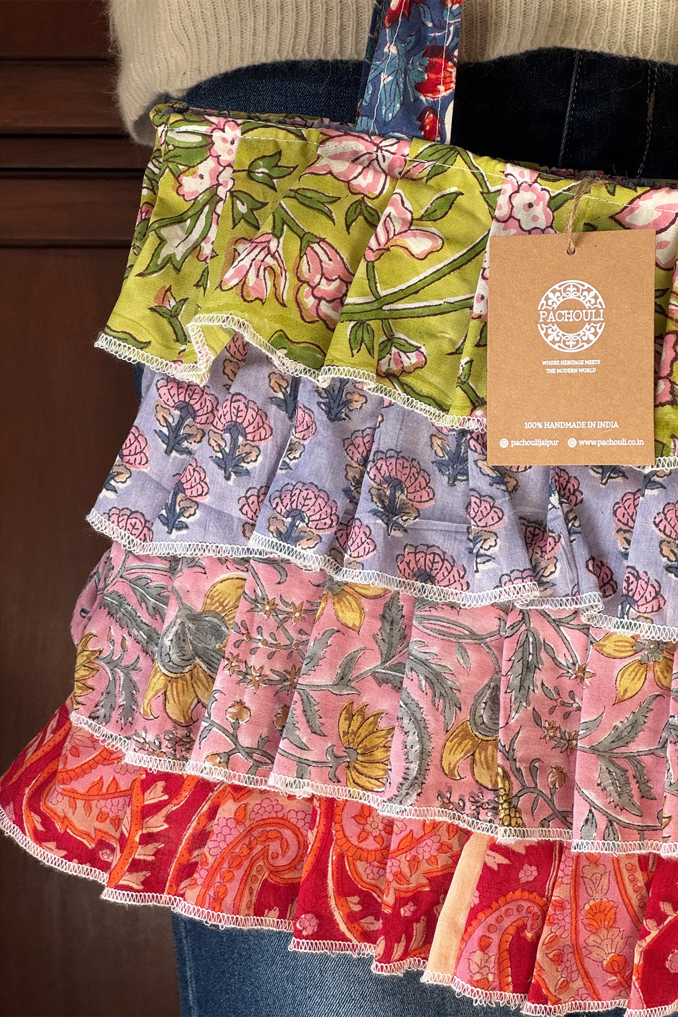 Multi Frill Hand Bag