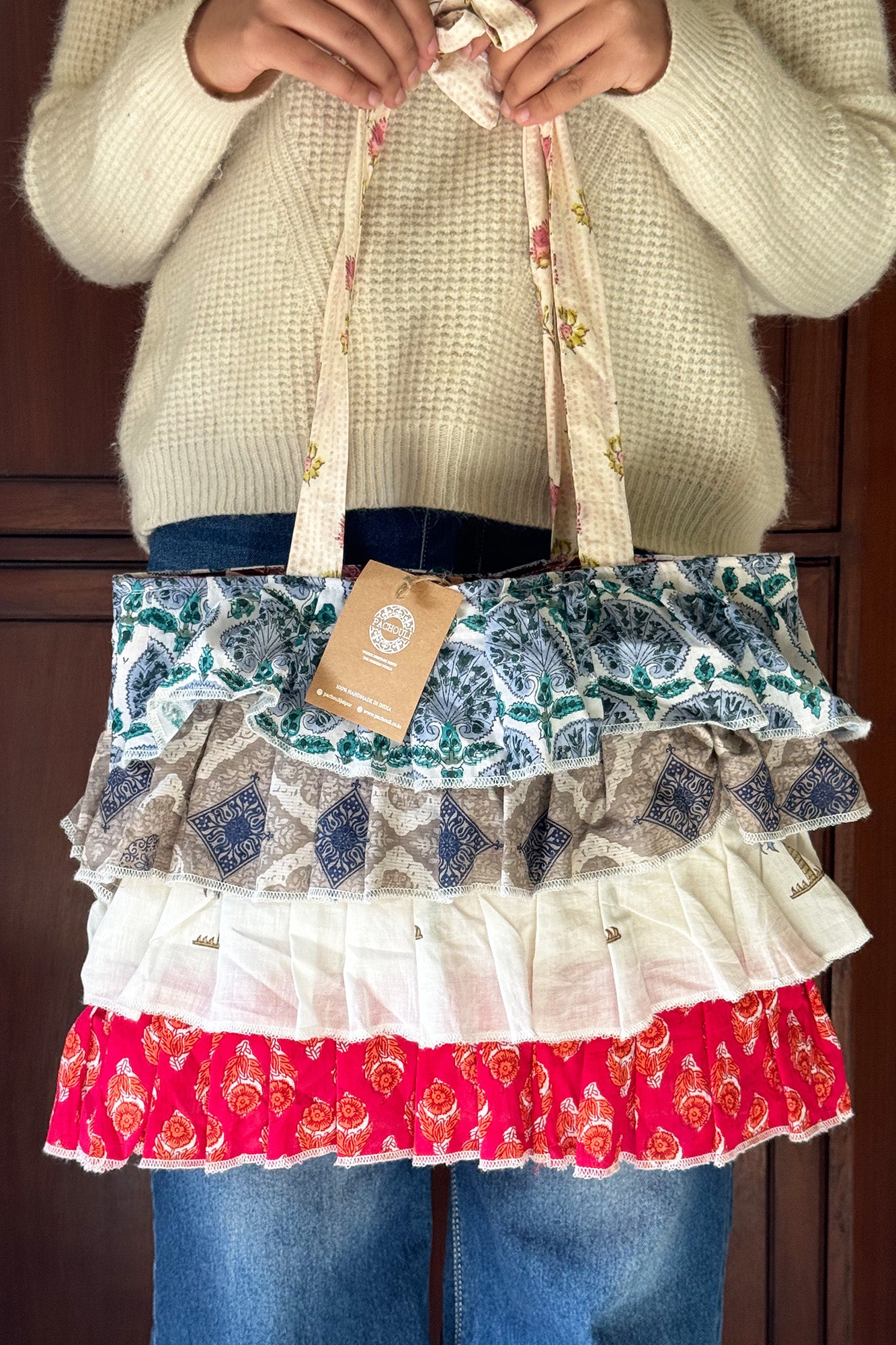 Multi Frill Hand Bag