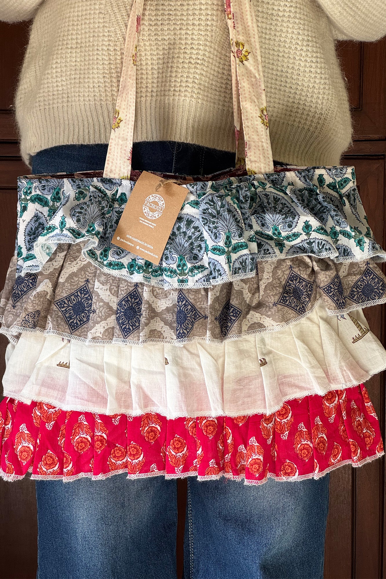 Multi Frill Hand Bag