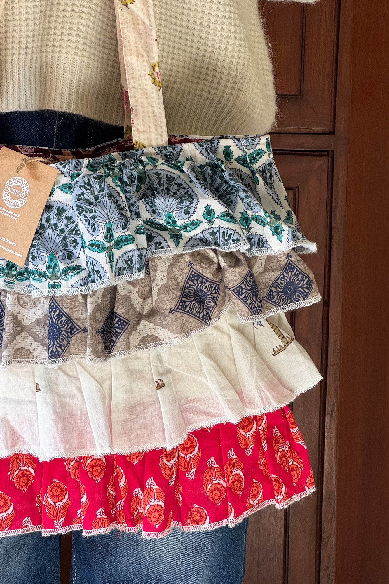 Multi Frill Hand Bag