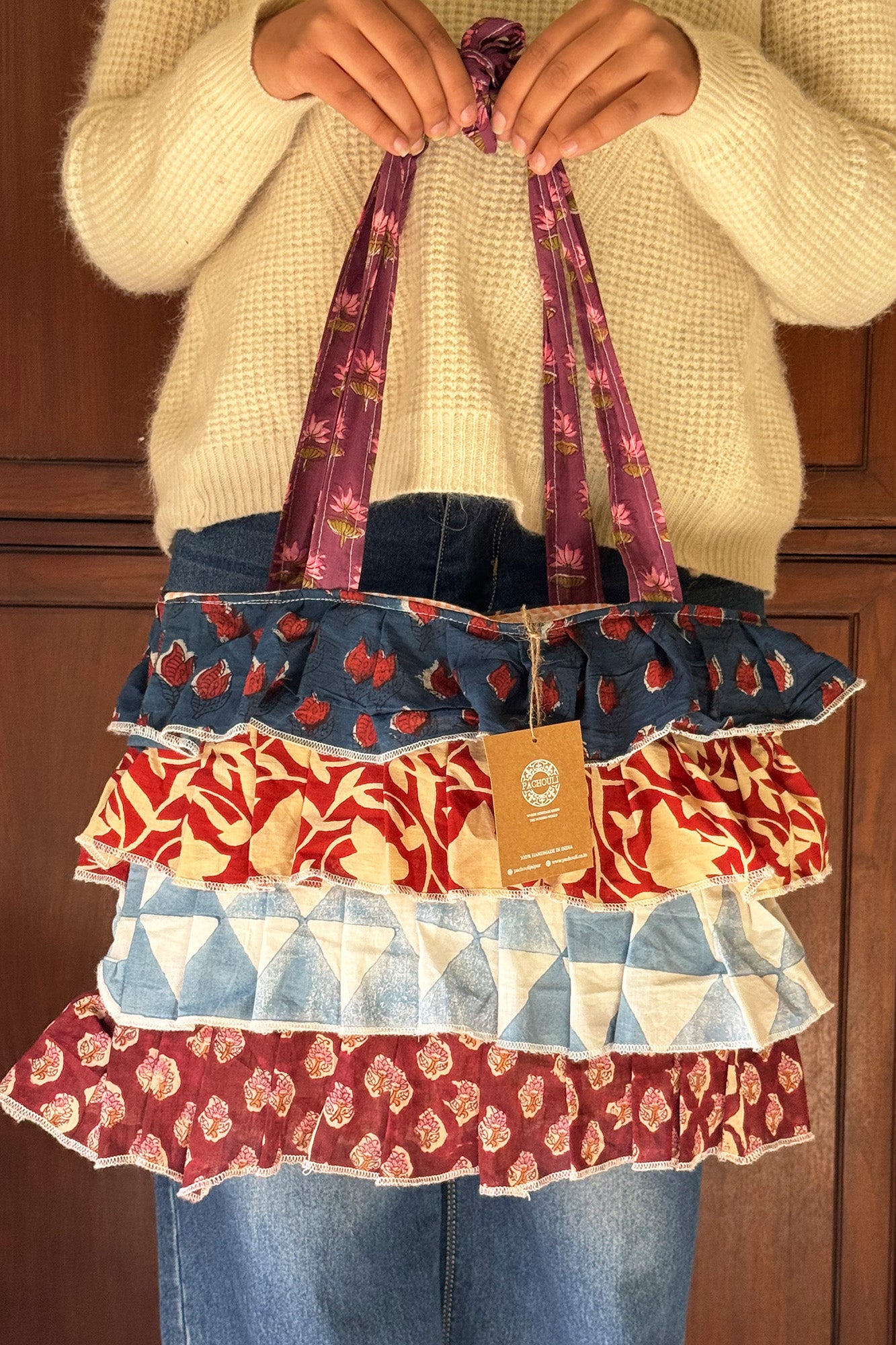 Multi Frill Hand Bag