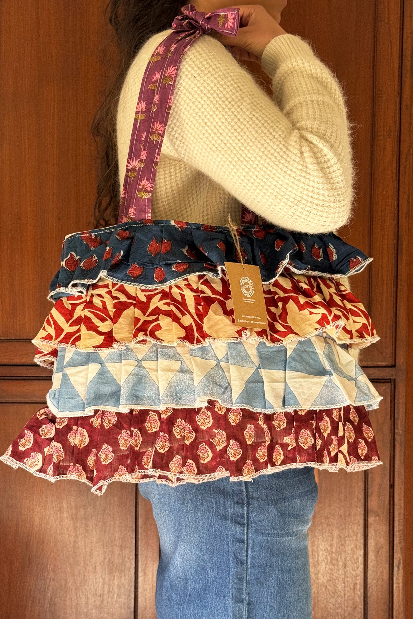 Multi Frill Hand Bag