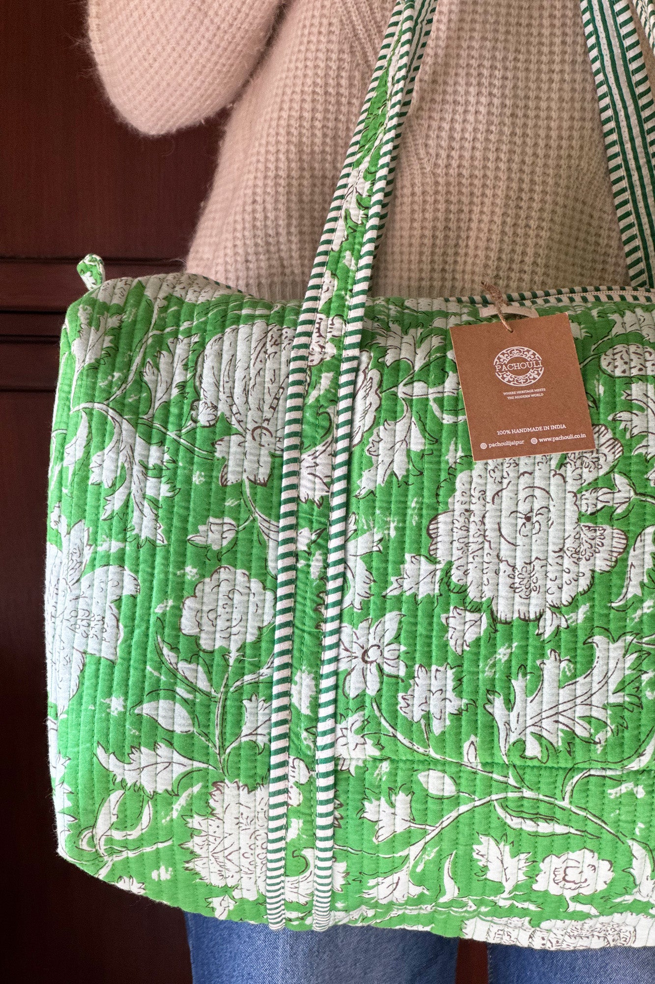 Green Pomegranate Duffle Bag