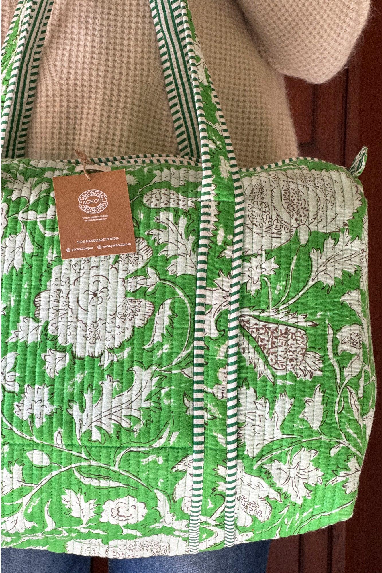 Green Pomegranate Duffle Bag