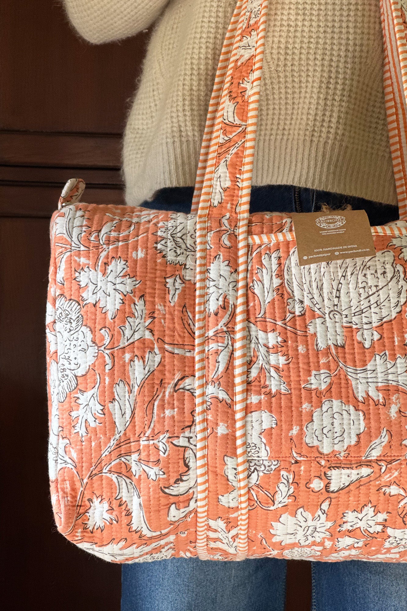 Peach Pomegranate Duffle Bag