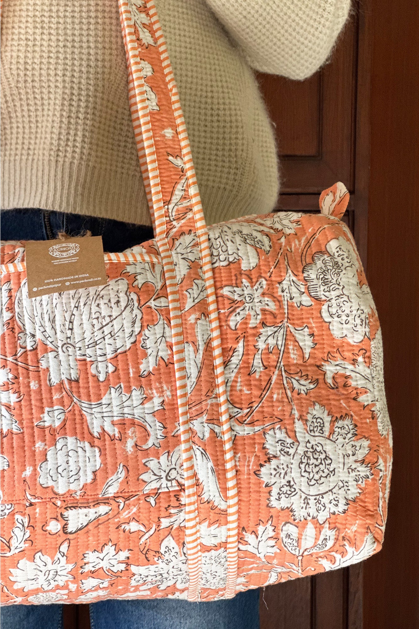 Peach Pomegranate Duffle Bag