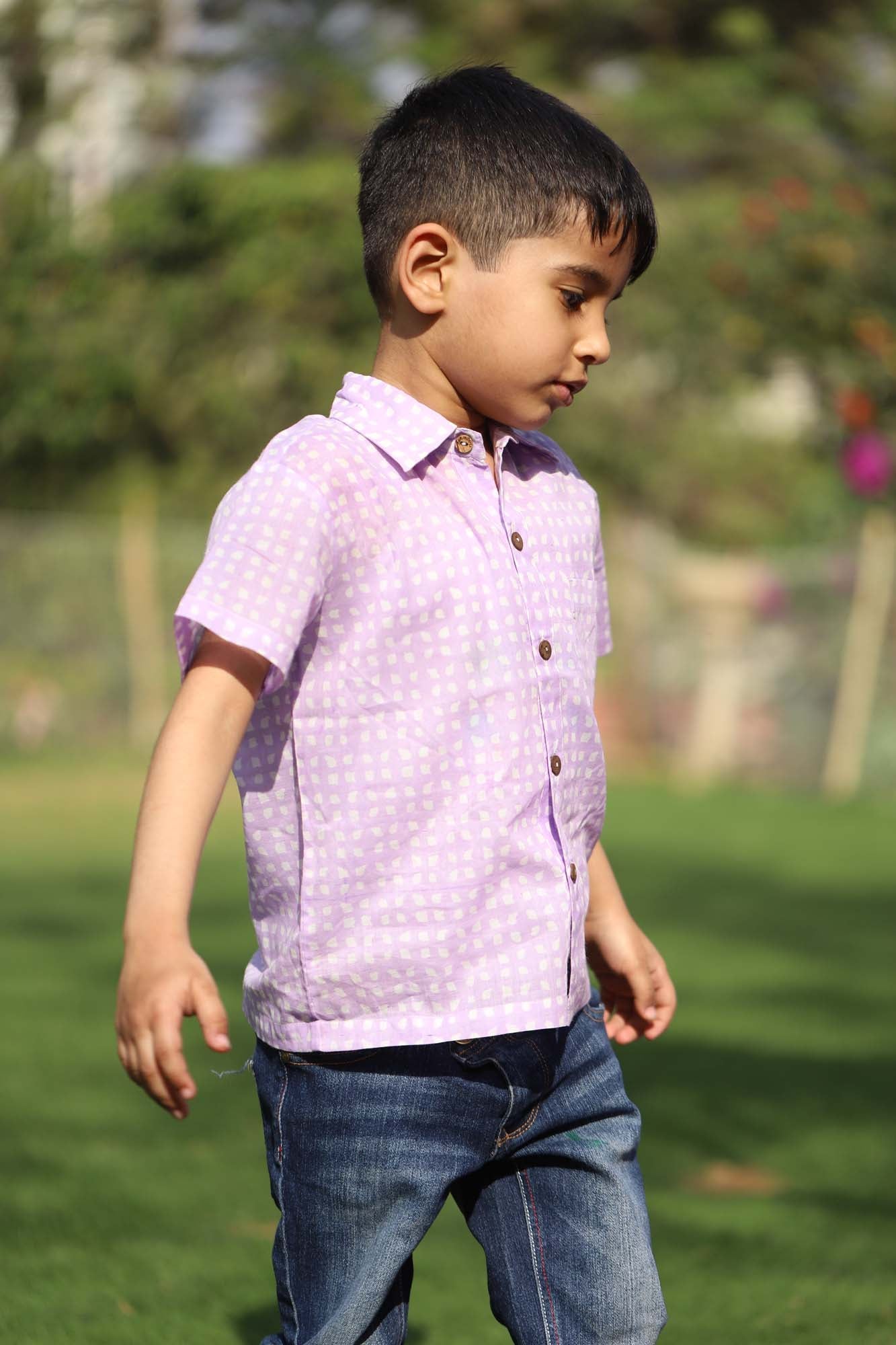 Boy Shirt Purple Diamond