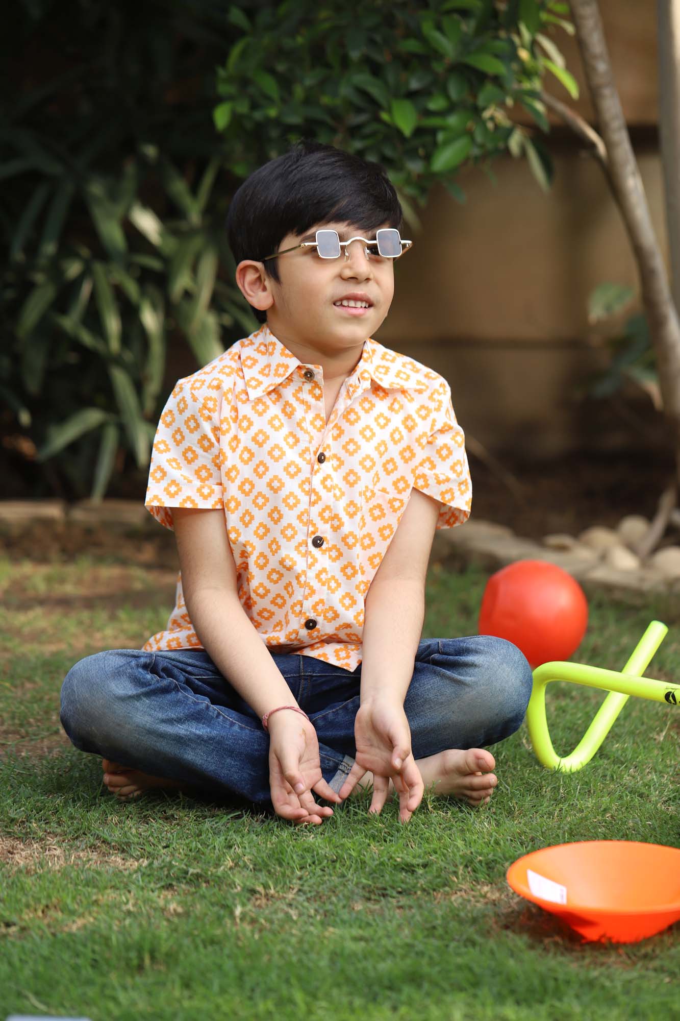 BOY SHIRT ORANNGE MOROCCAN