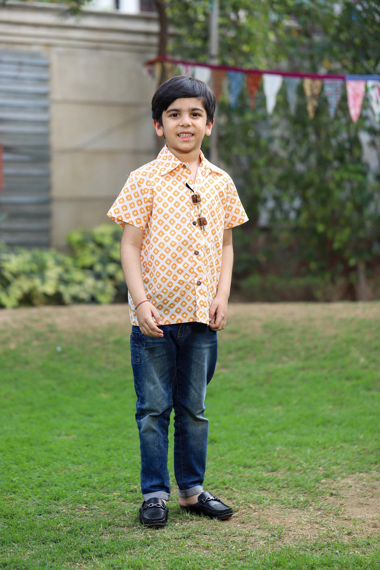 BOY SHIRT ORANNGE MOROCCAN