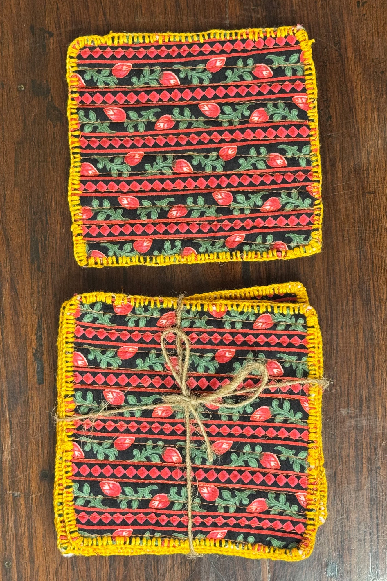 Blossom Loom Quilted Reversible Coaster Set