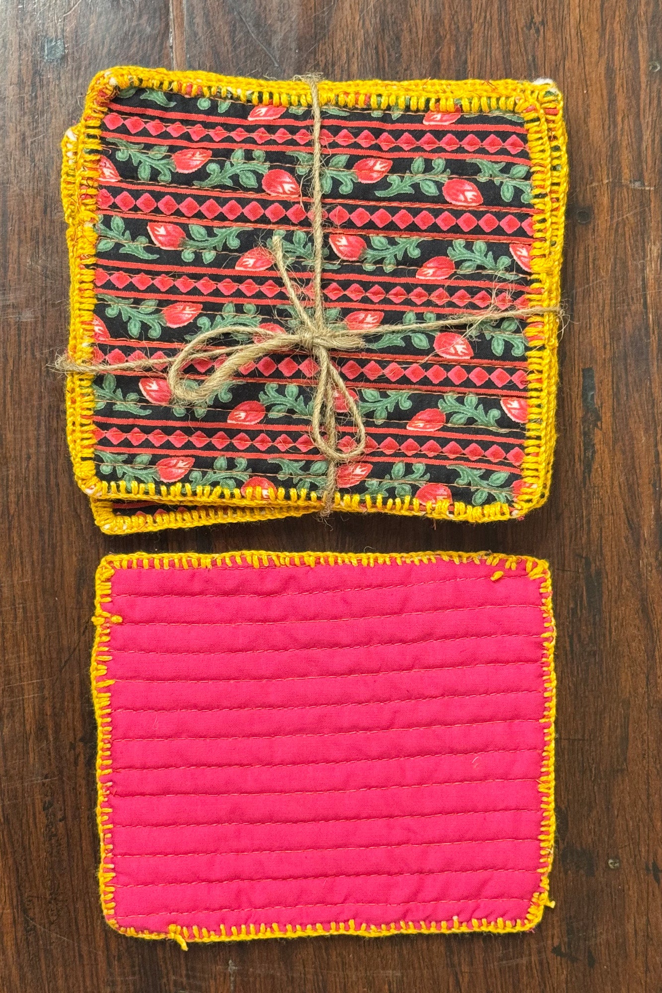 Blossom Loom Quilted Reversible Coaster Set