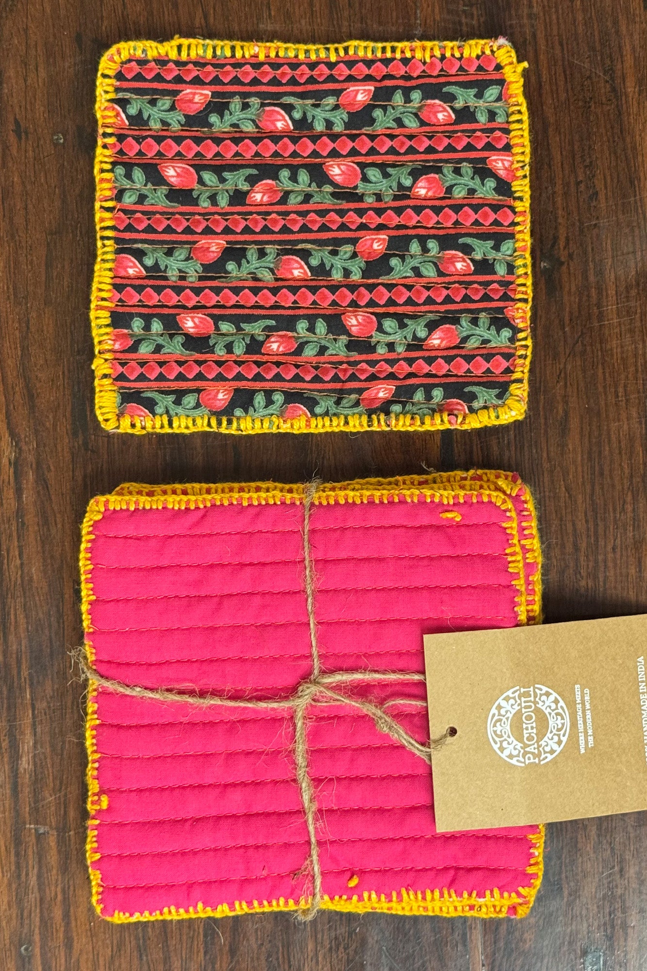 Blossom Loom Quilted Reversible Coaster Set