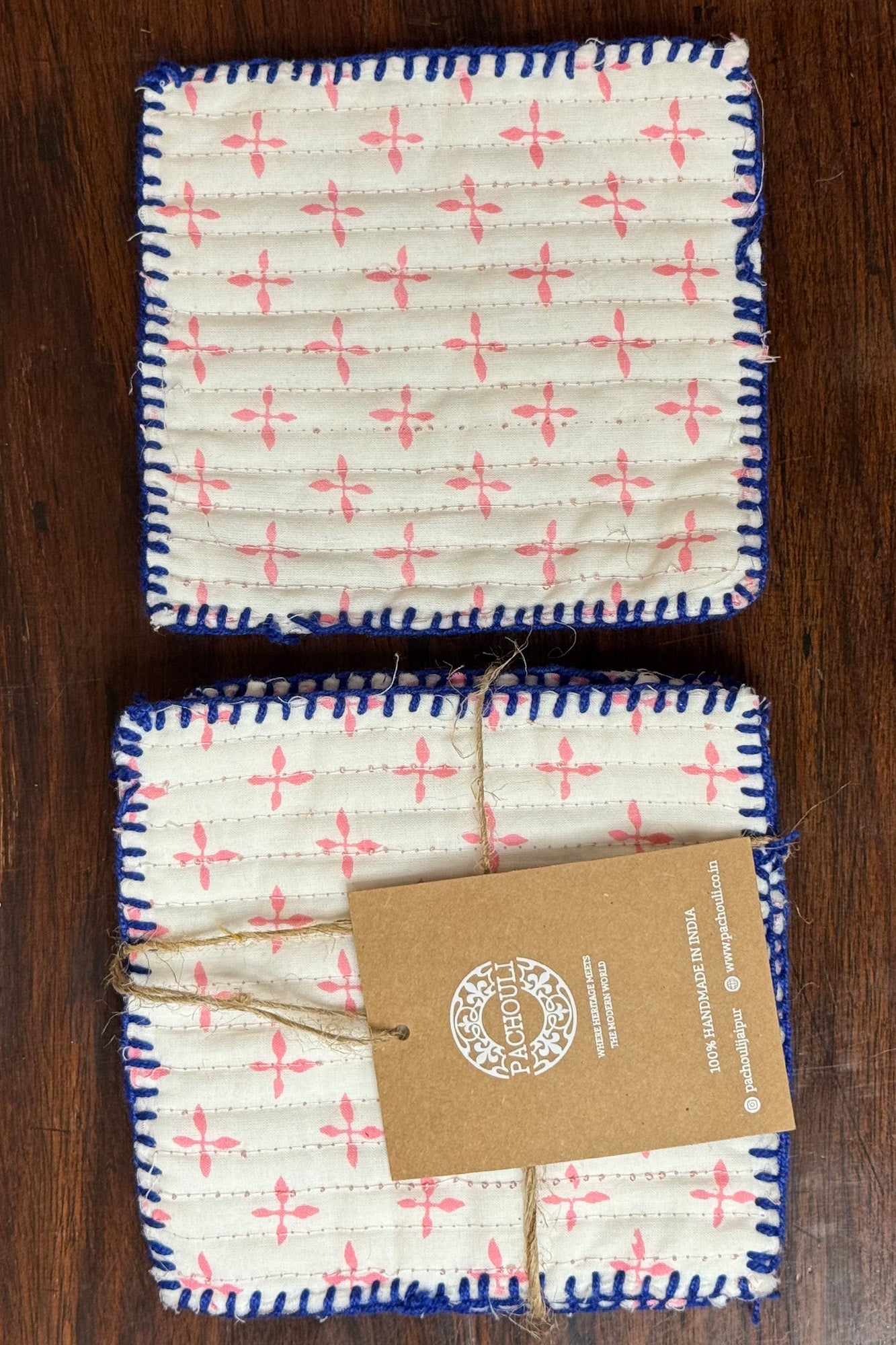 Puppies Quilted Reversible Coaster Set