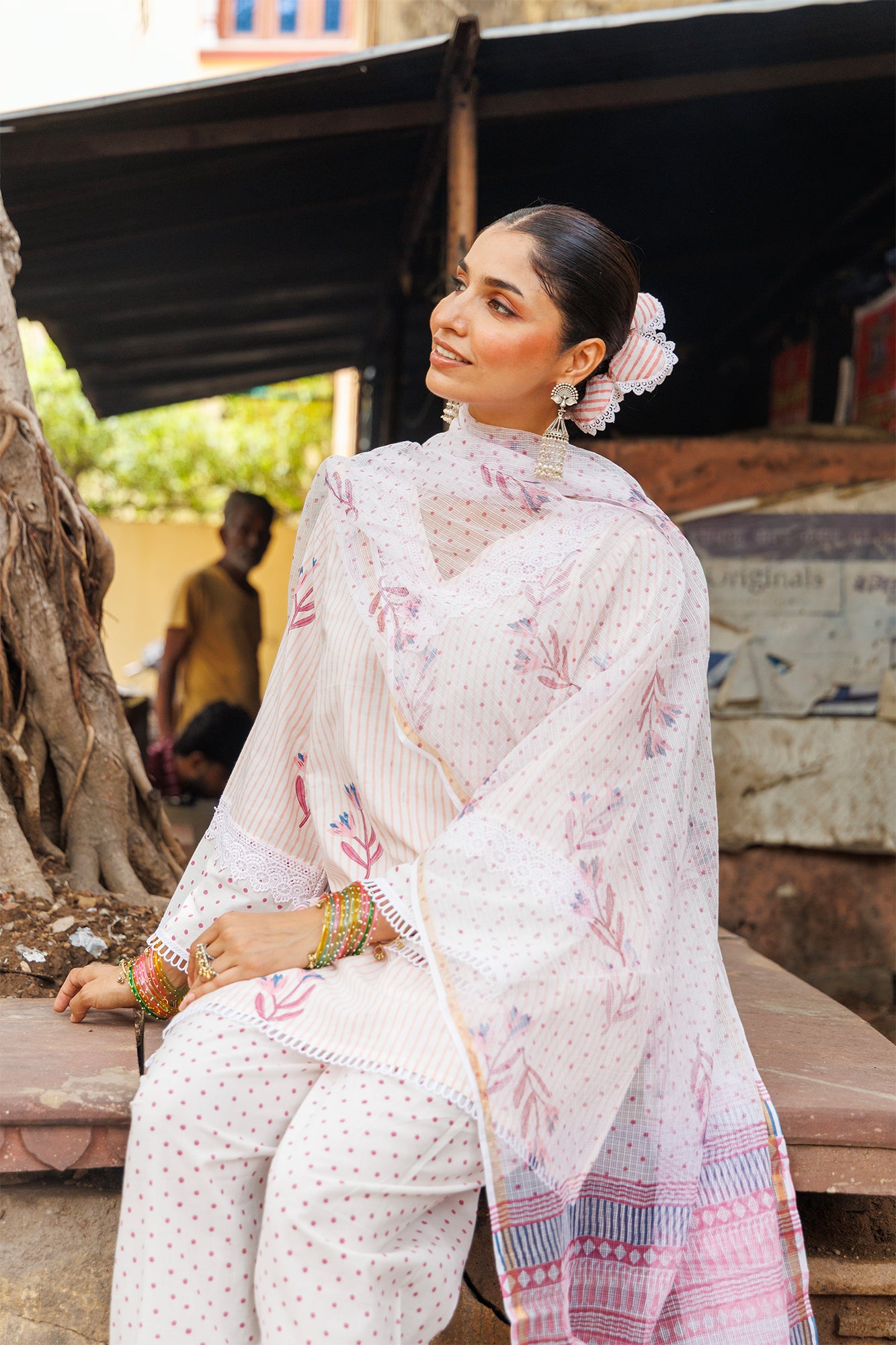 Seher Tulip Polka Suit Set of 3