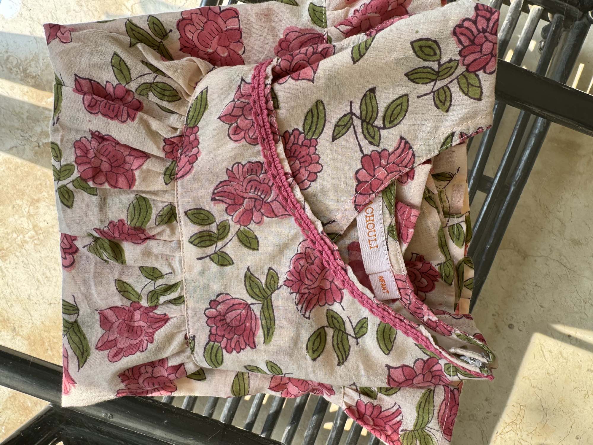 Dress Infant Girl Pink Rose