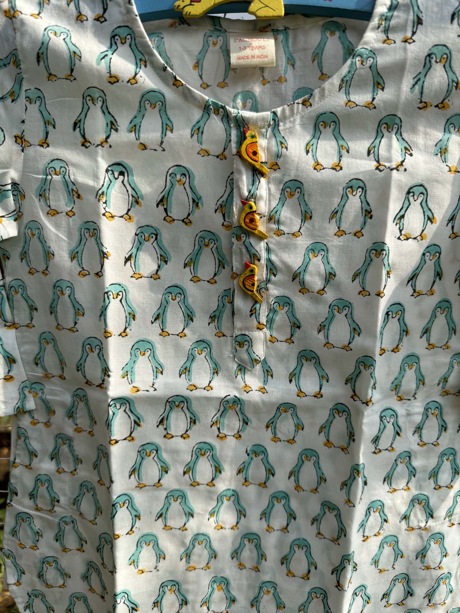 Kurta Girl Penguin Green