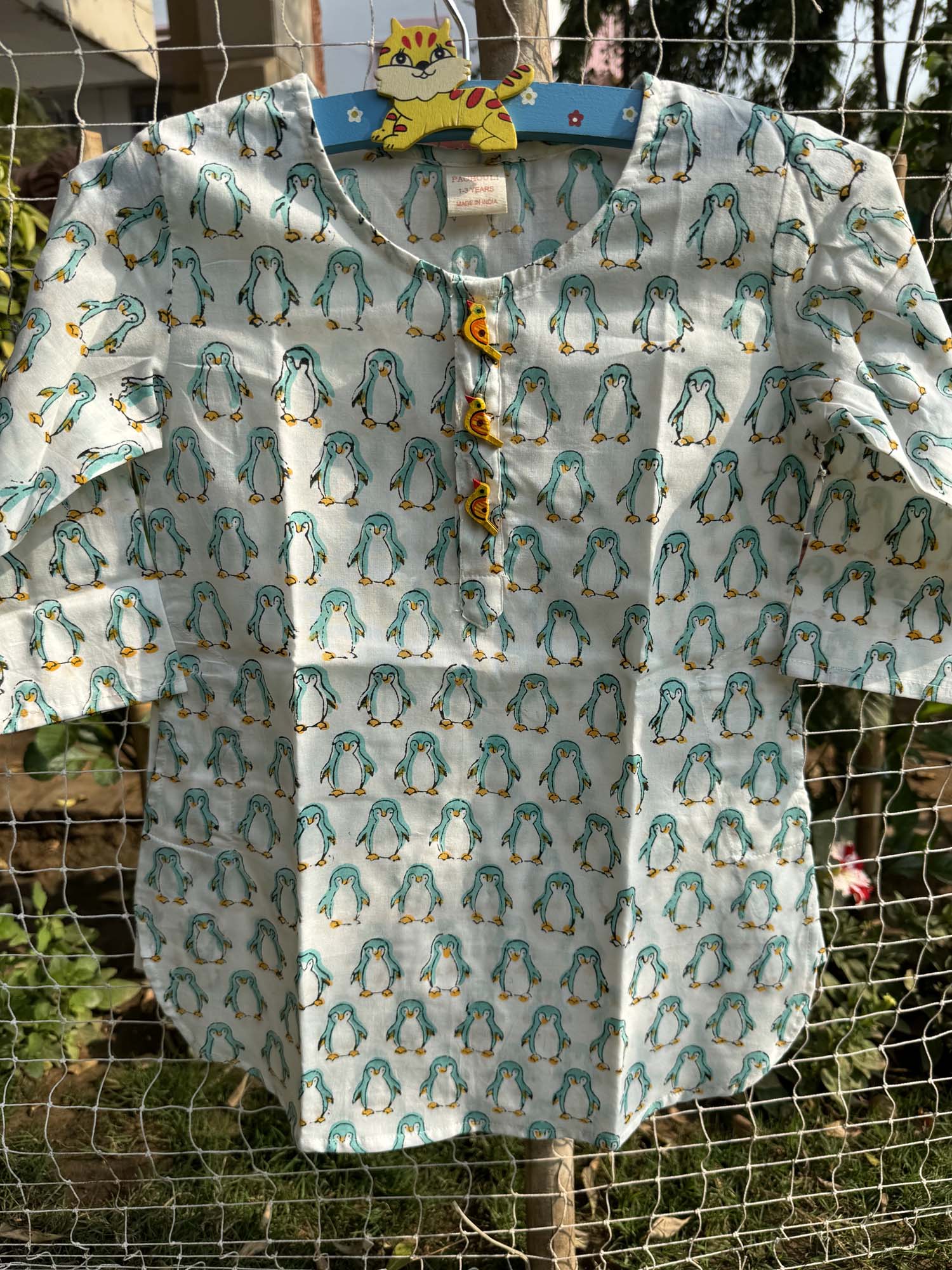 Kurta Girl Penguin Green