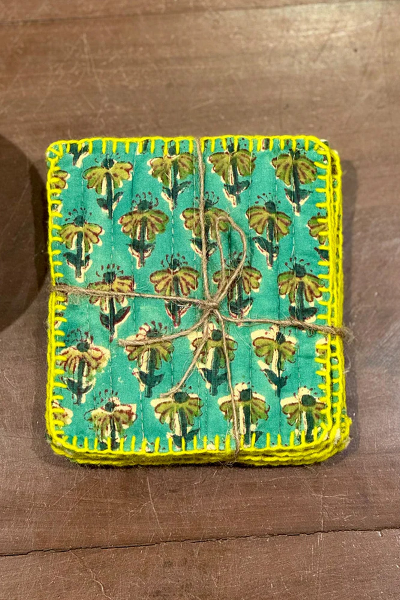 Green Booti Coasters Set