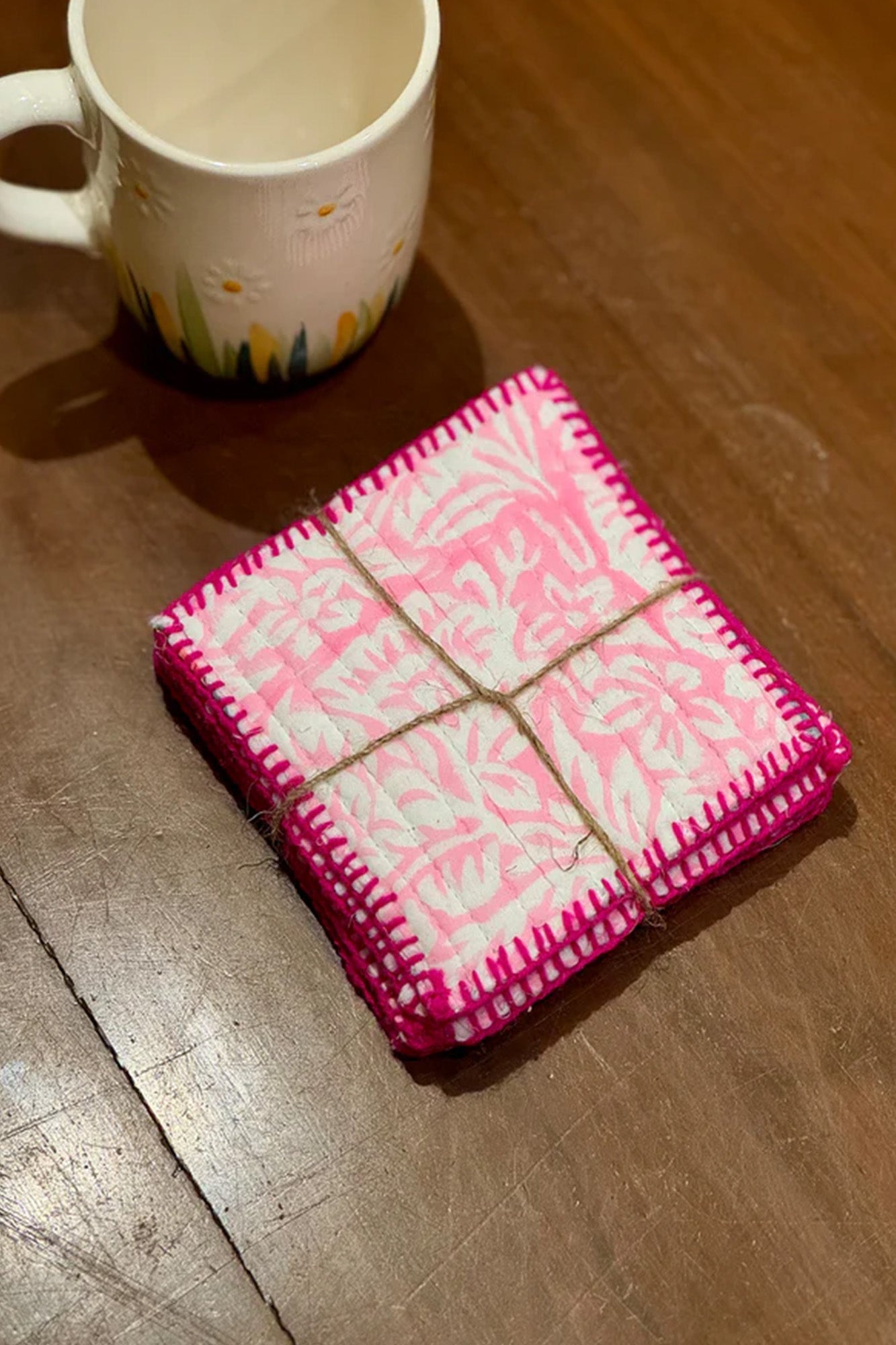 Summer Bloom Garden Coasters Set