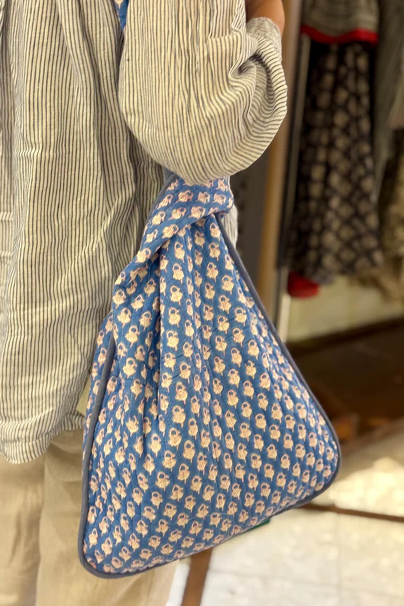 Blue Booti Knot Bag