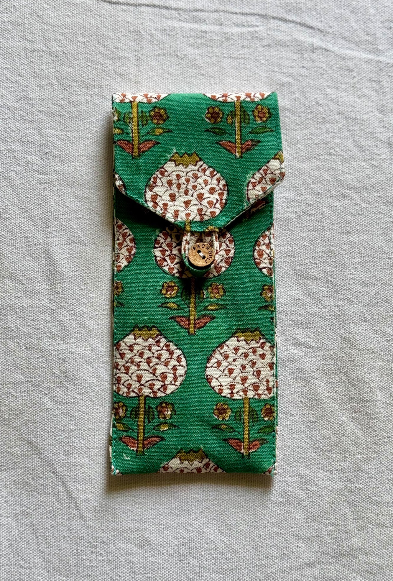Green Mushroom Envelope Pouch