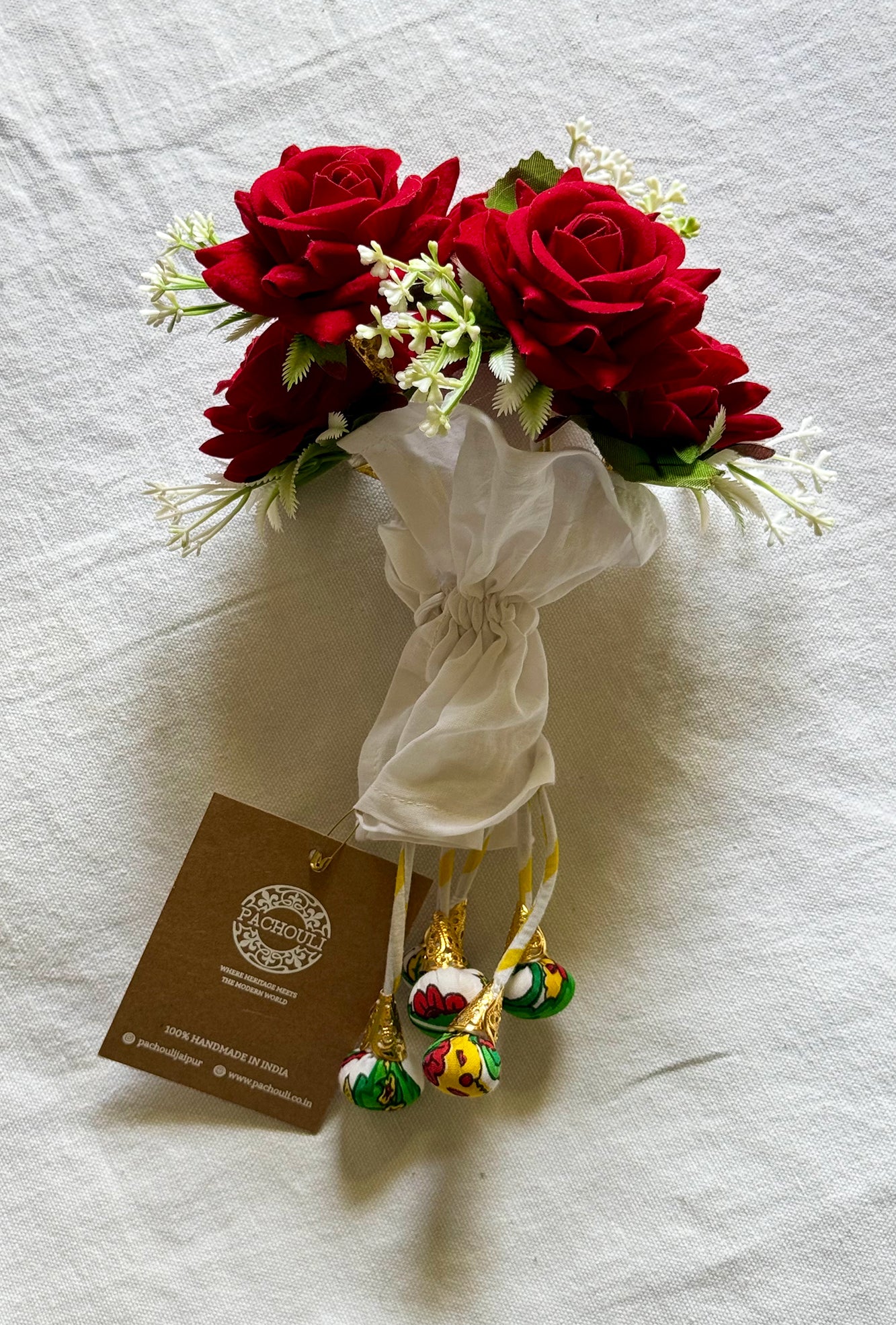 Maroon Rose Napkin Ring Set