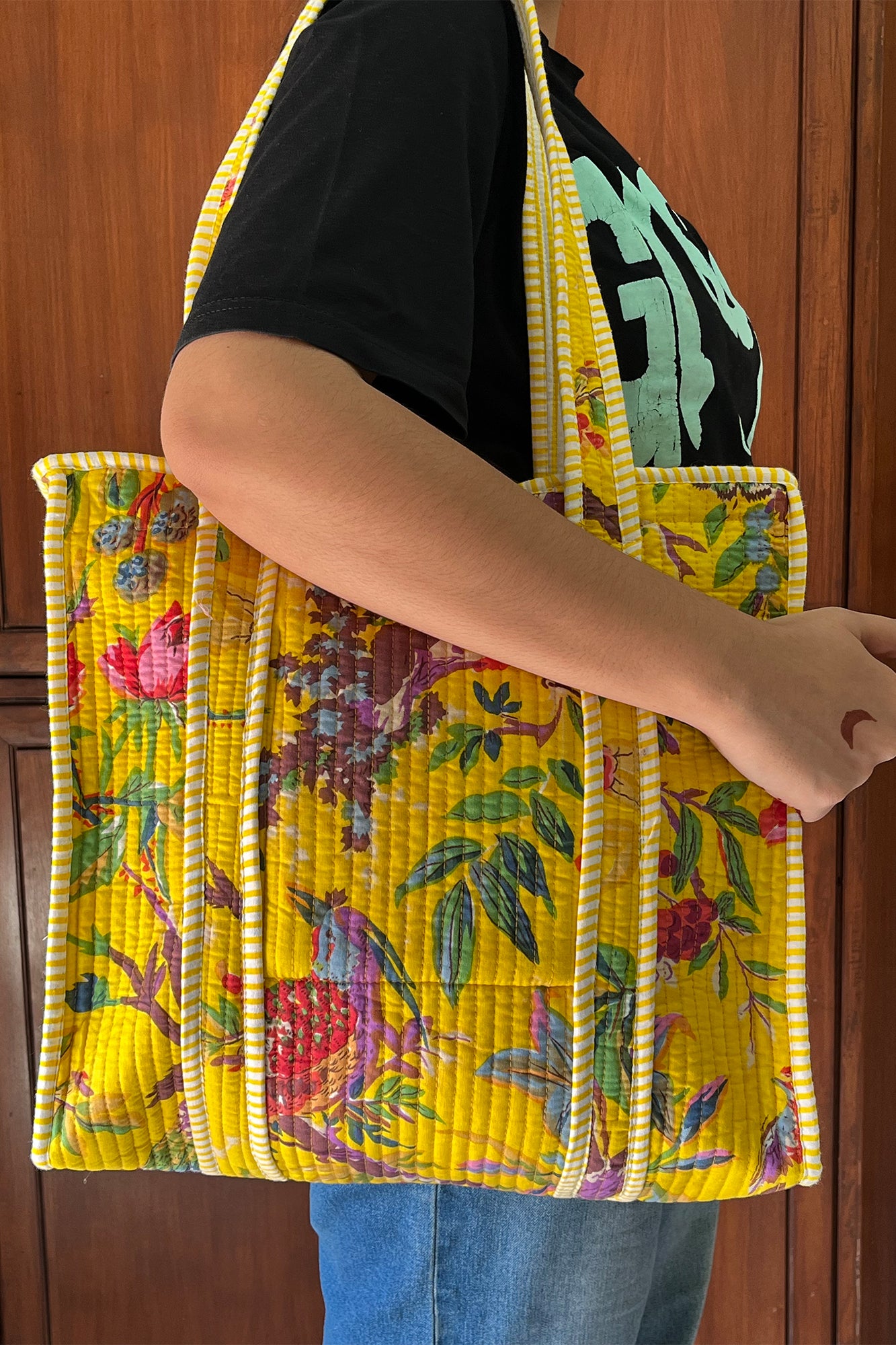 Golden Bloom Tote Bag