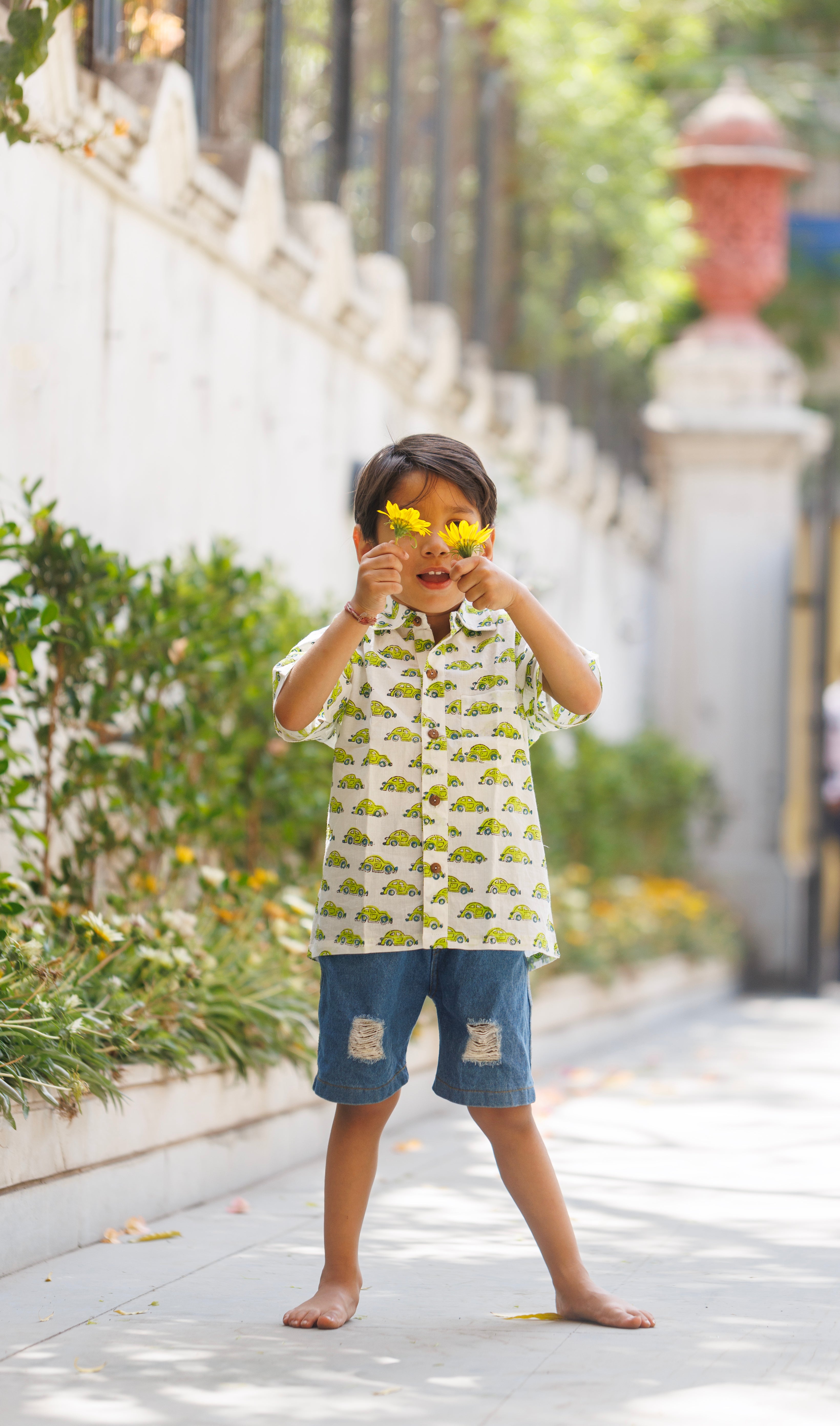 Green Cars Boys Shirt