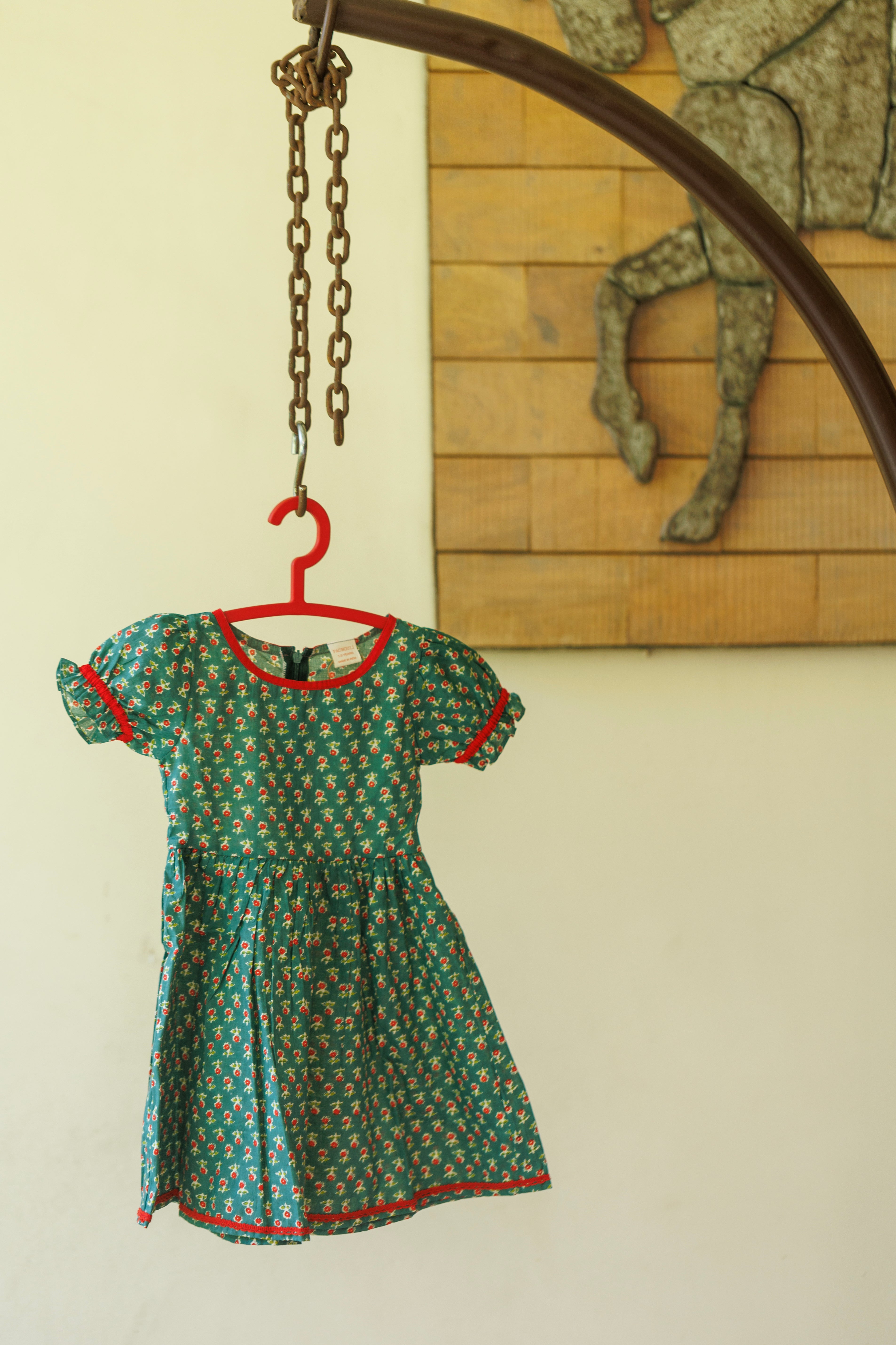 Tinny Flower Green Frock