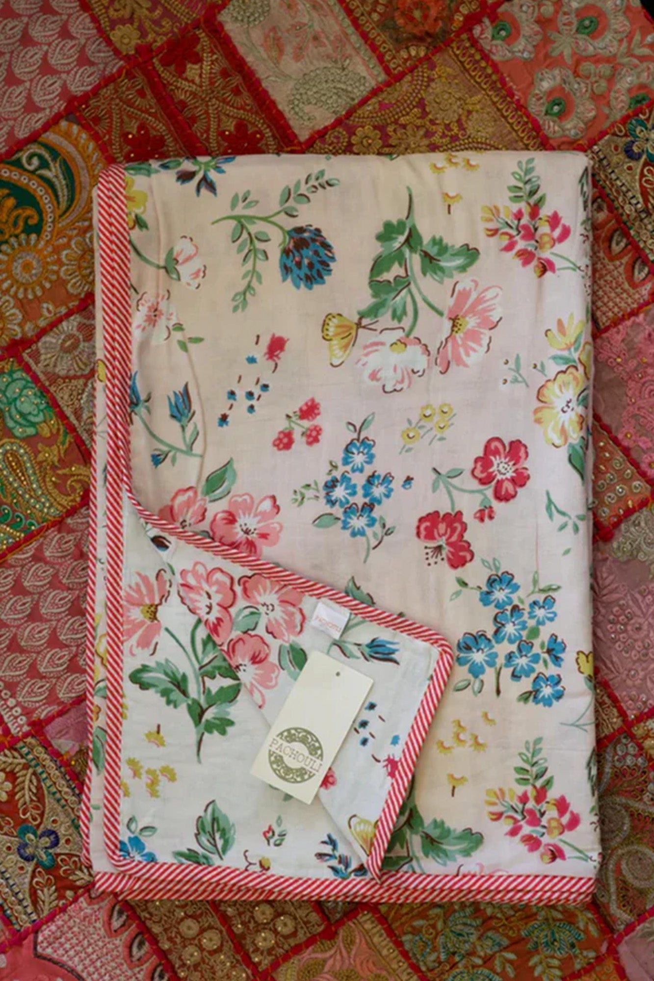 Dohar Falalin Floral Jaal Pink