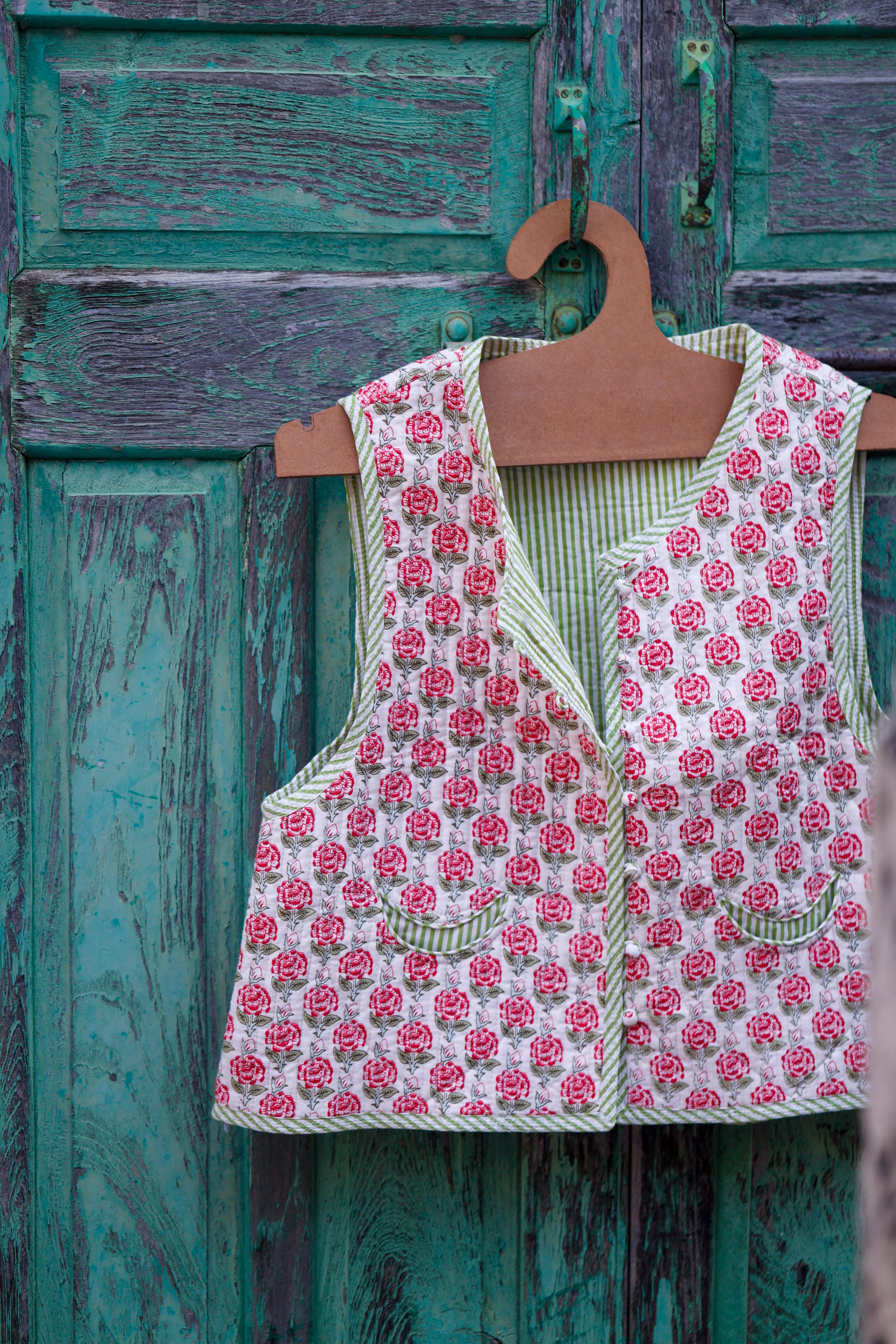 Block Buti Red Quilted Vest