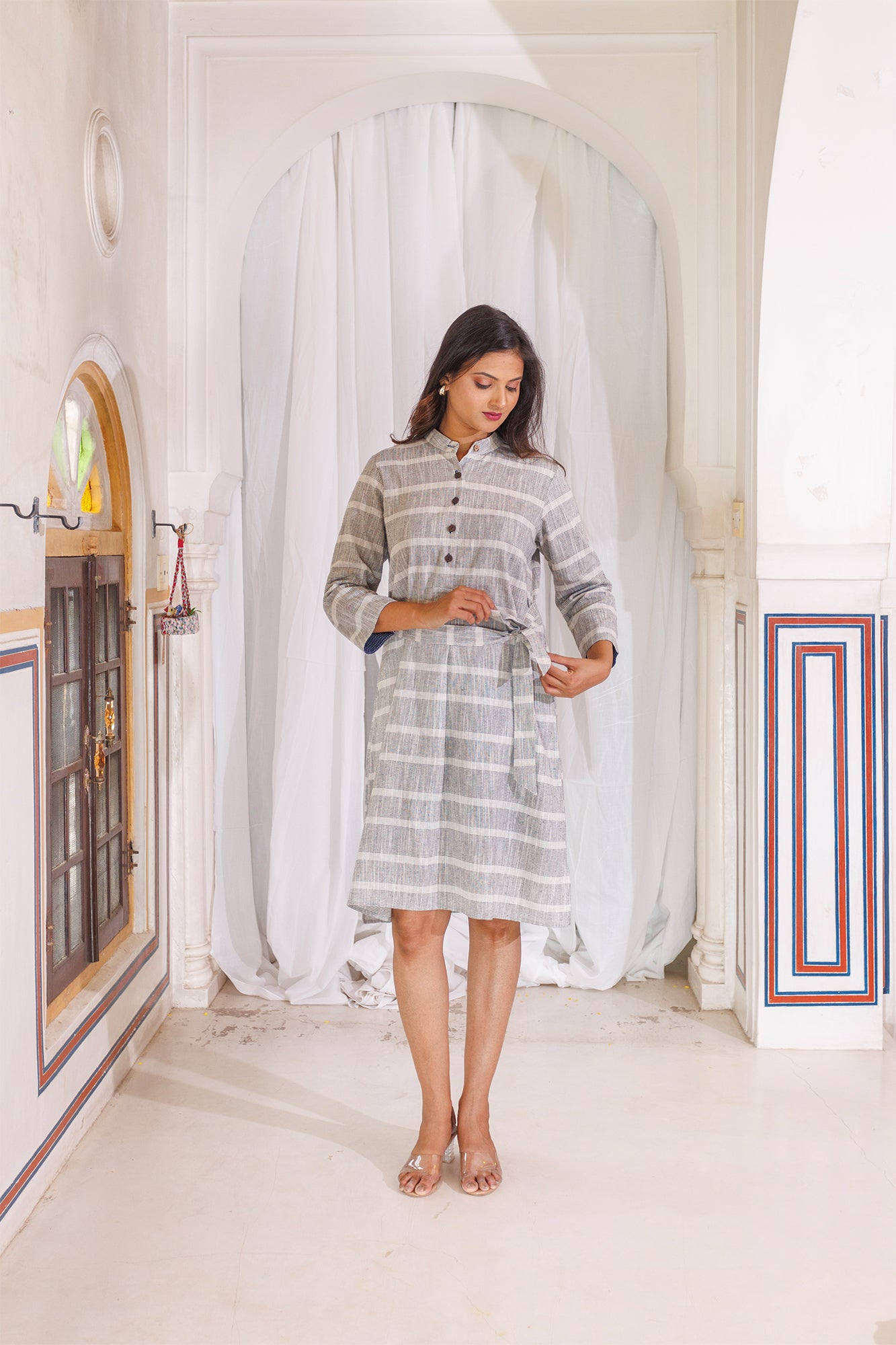 Salvi Woven Short Dress