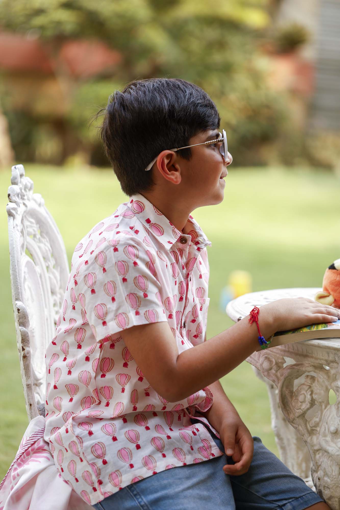 Shirt Boy Hot Air Balloon Pink