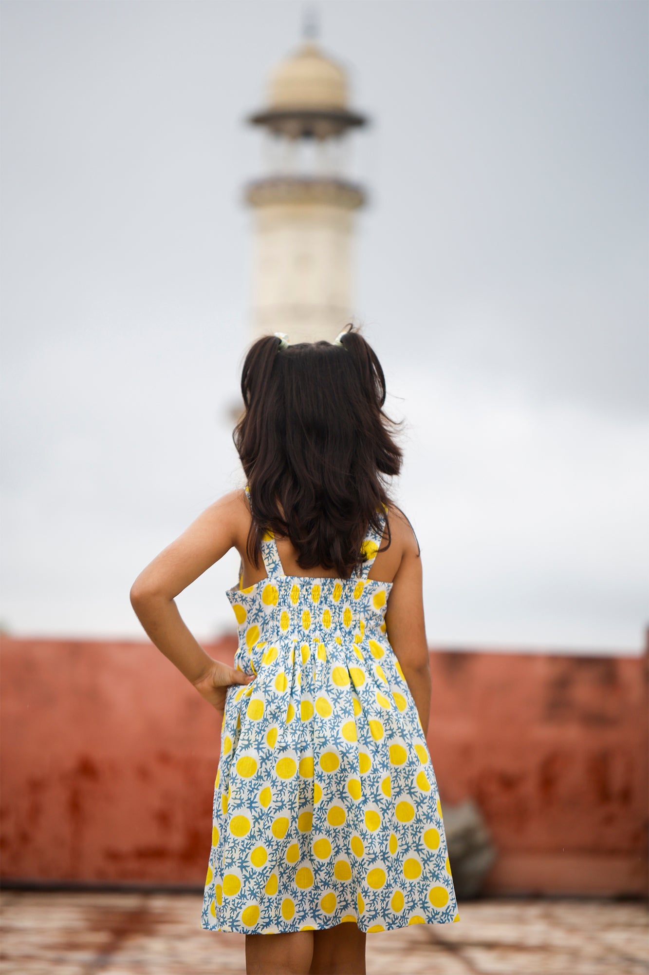 Sunny Coral Bobin Frock