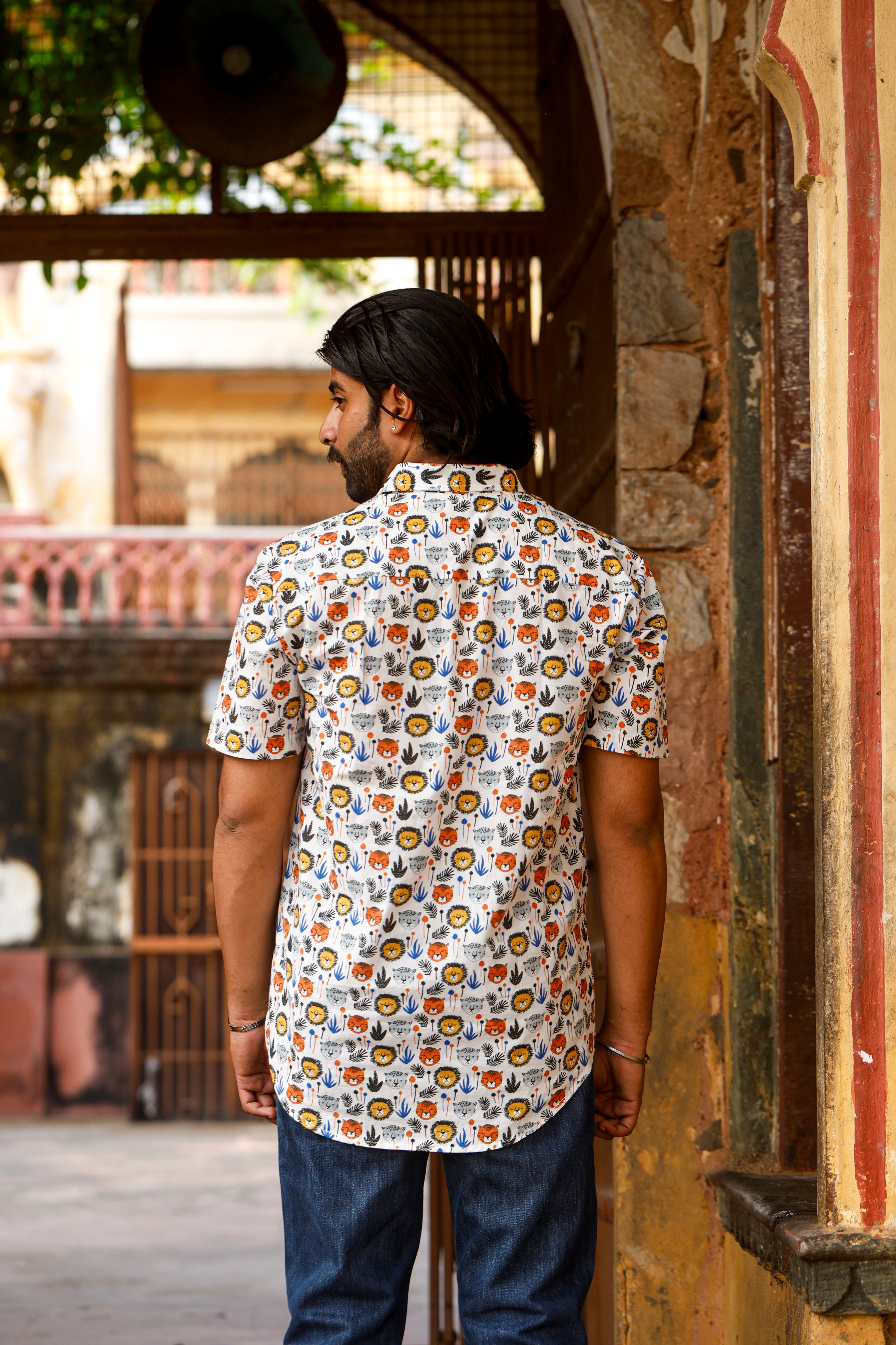 Lion Family Half Sleeve Shirt