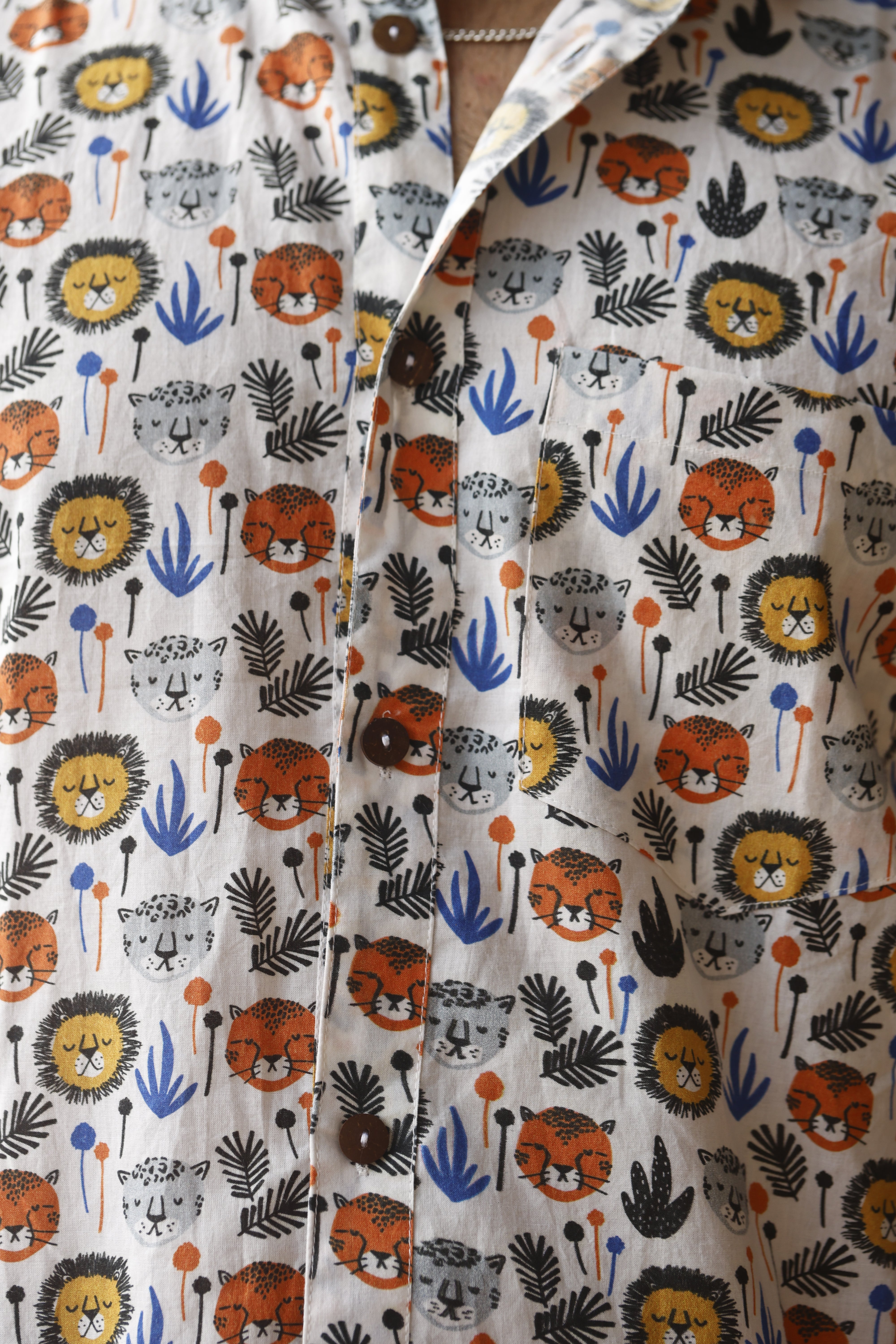 Lion Family Half Sleeve Shirt