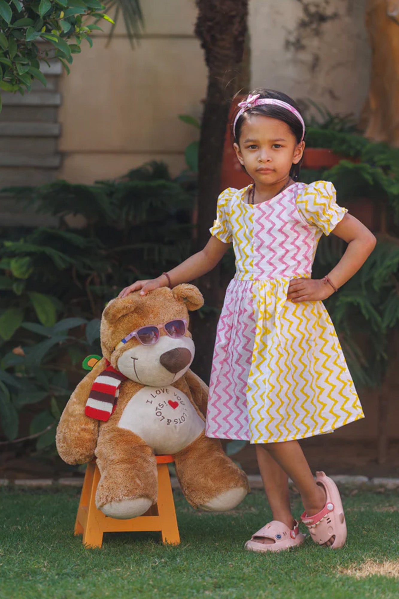 Chevron Puzzle Girl Frock