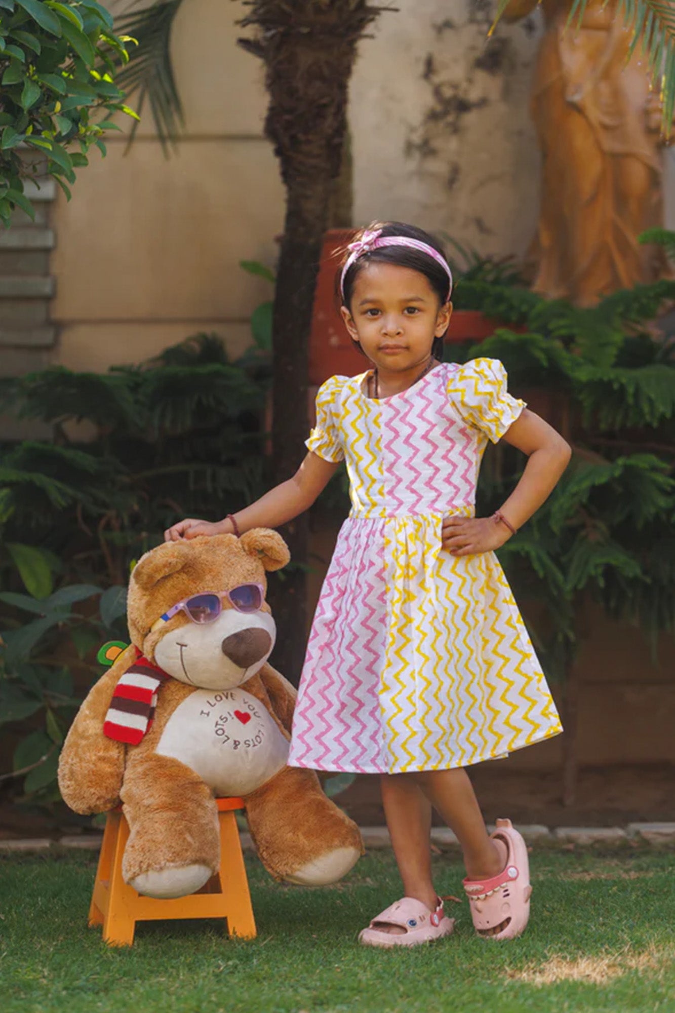 Chevron Puzzle Girl Frock