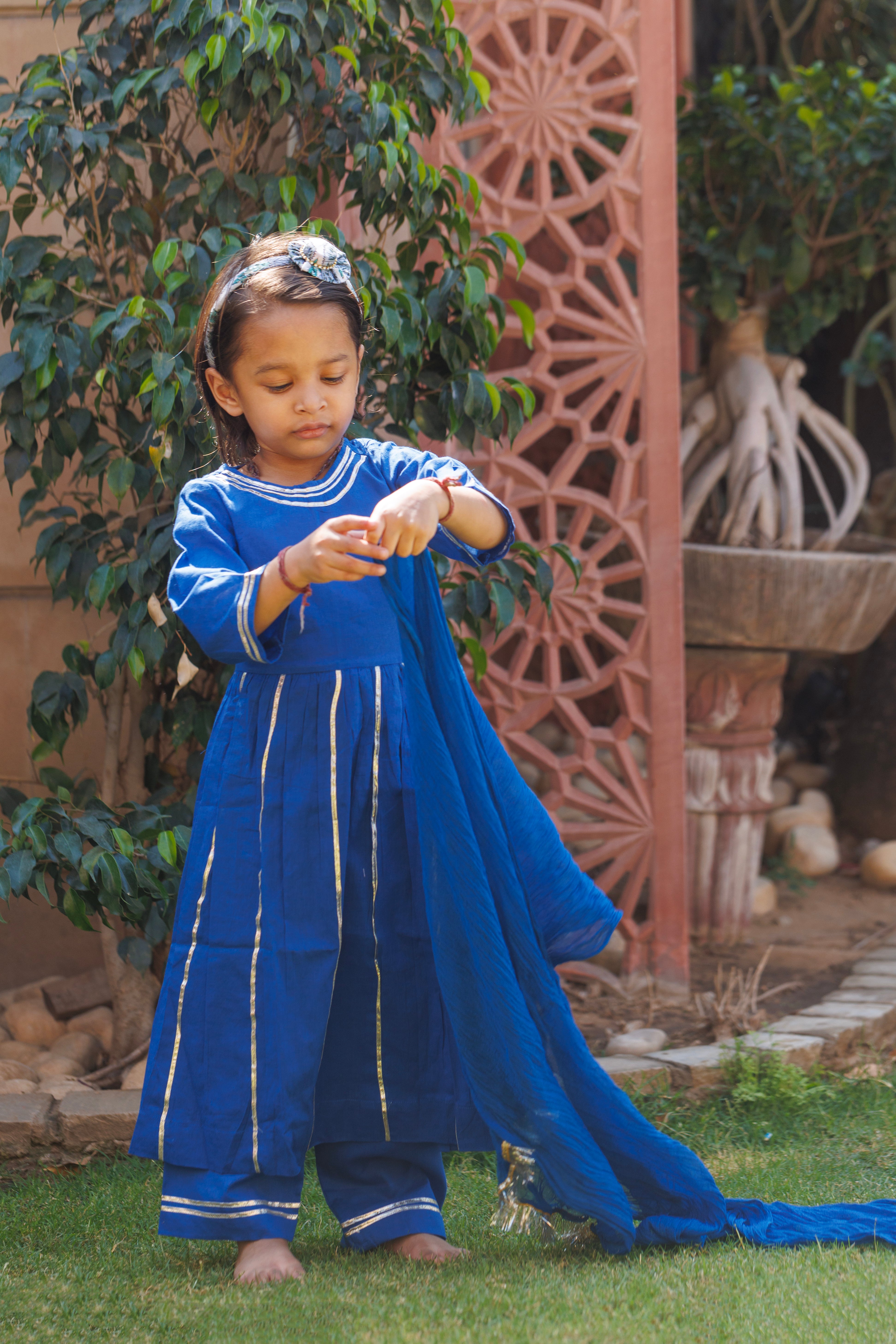 Utsav Blue Anarkali Kurta Set