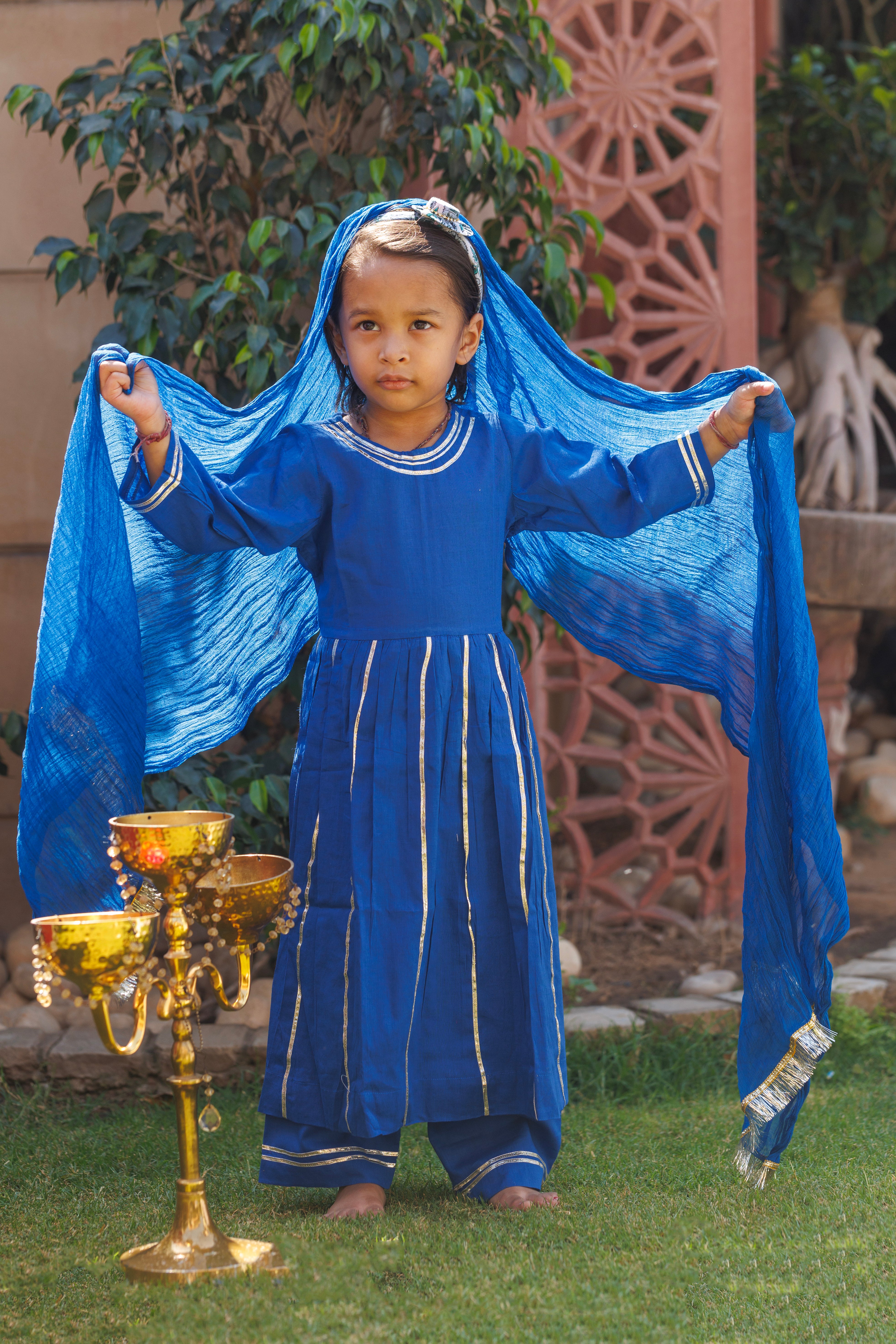 Utsav Blue Anarkali Kurta Set