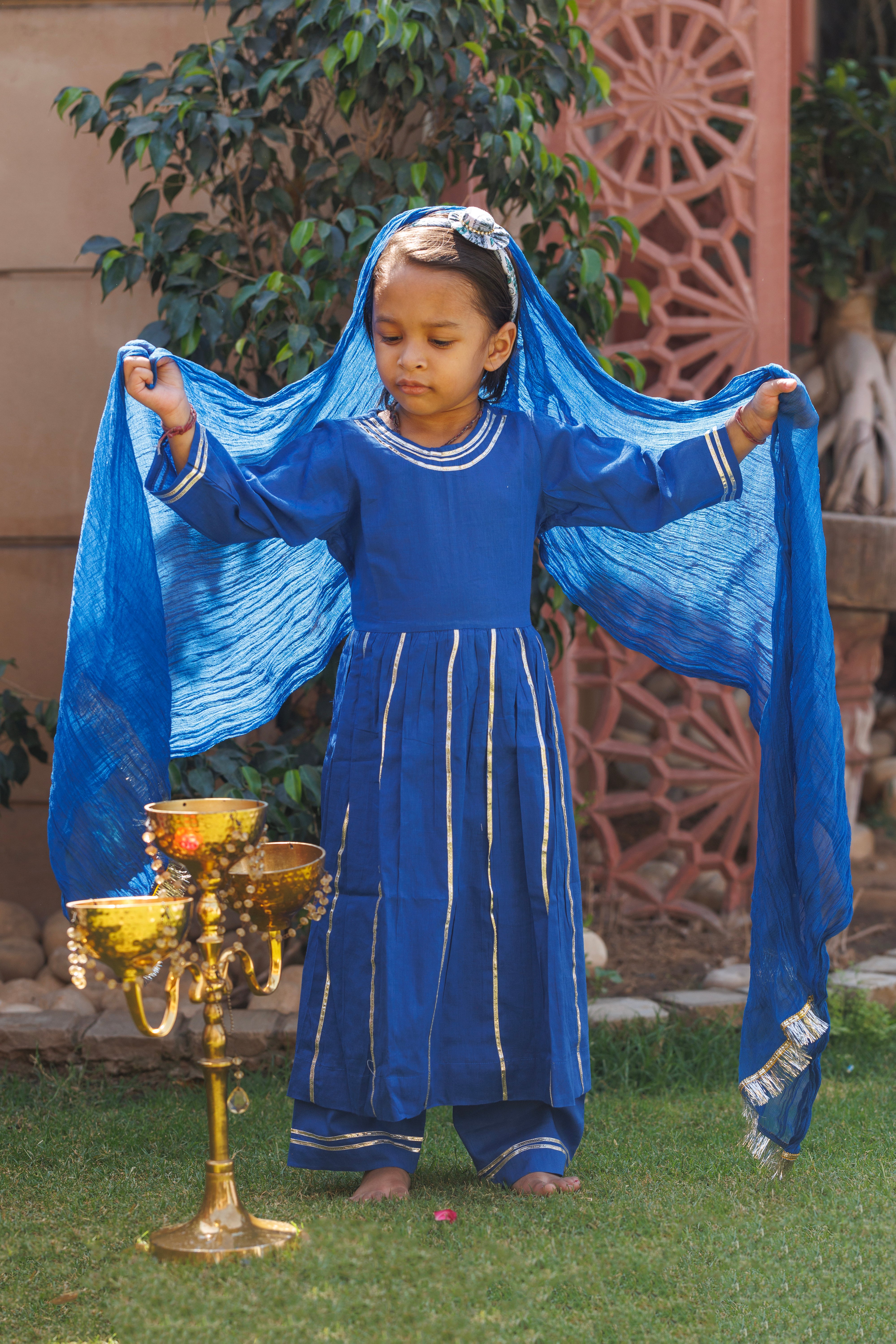 Utsav Blue Anarkali Kurta Set