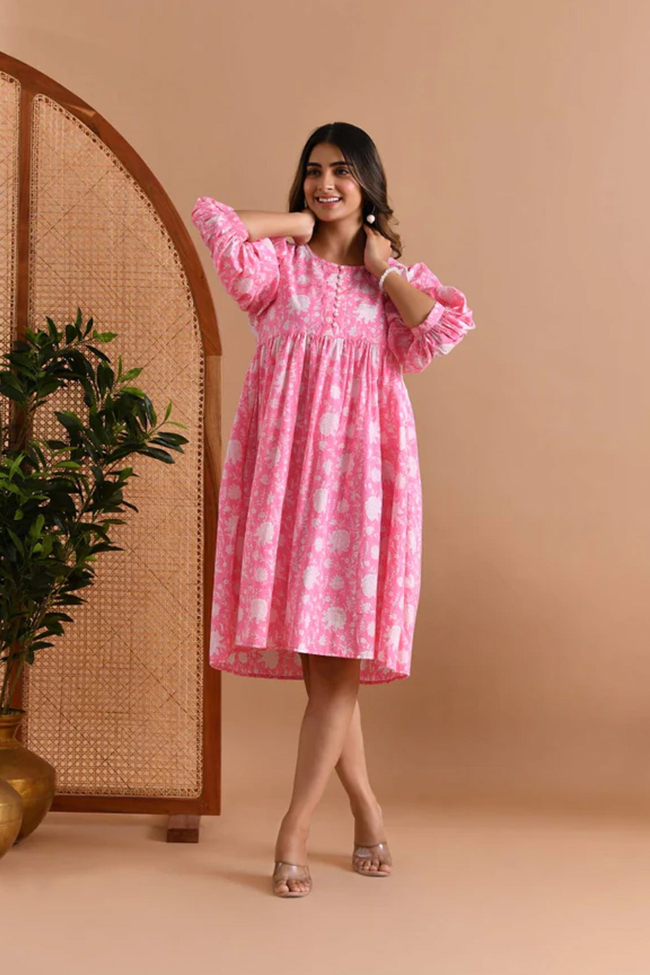 Dress Short Women Babydoll Gulabi