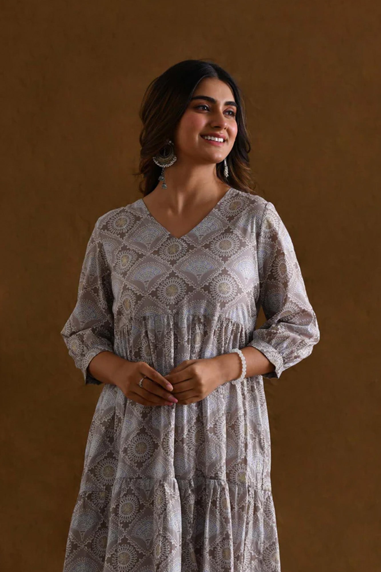 Nature-wood Tier Dress