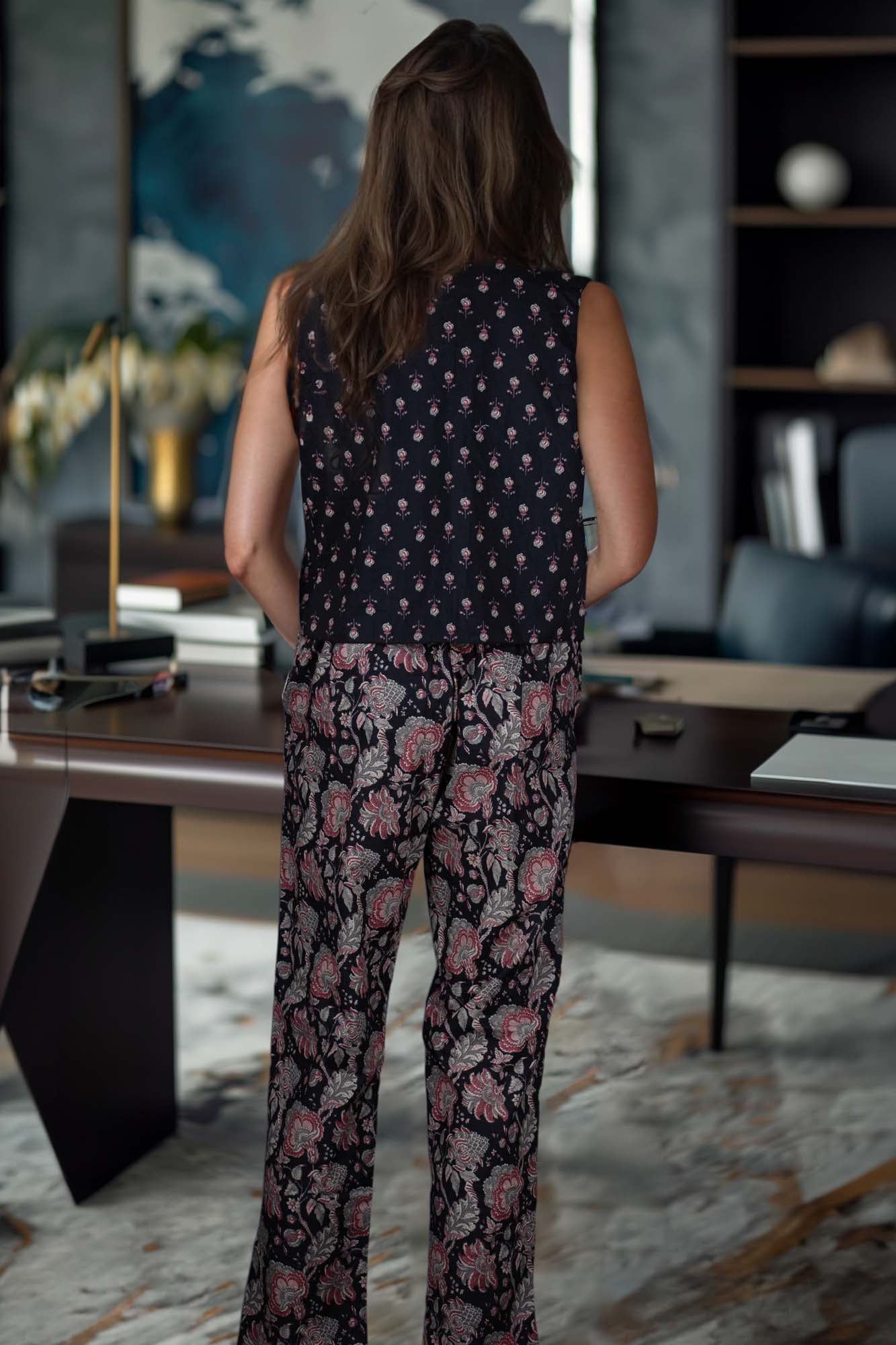 The SHE-EO Edit - Black Cotton Power Suit