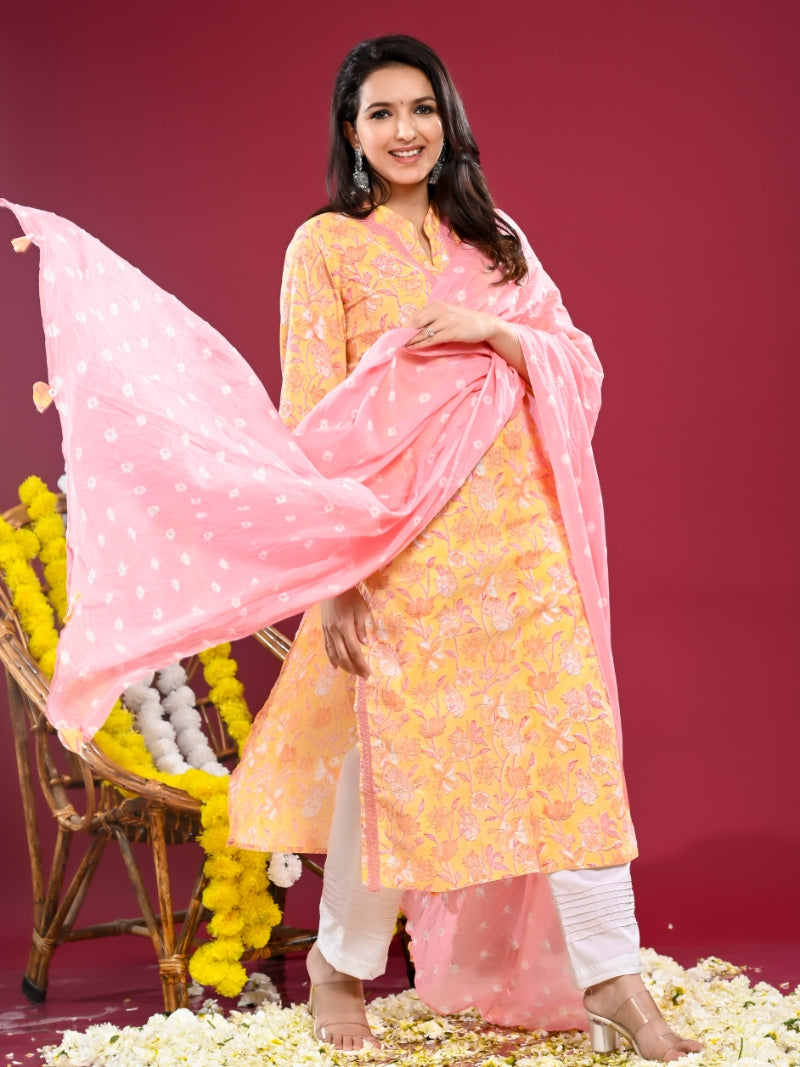 Suit Set Women Dil E-Bahar Peach S/3