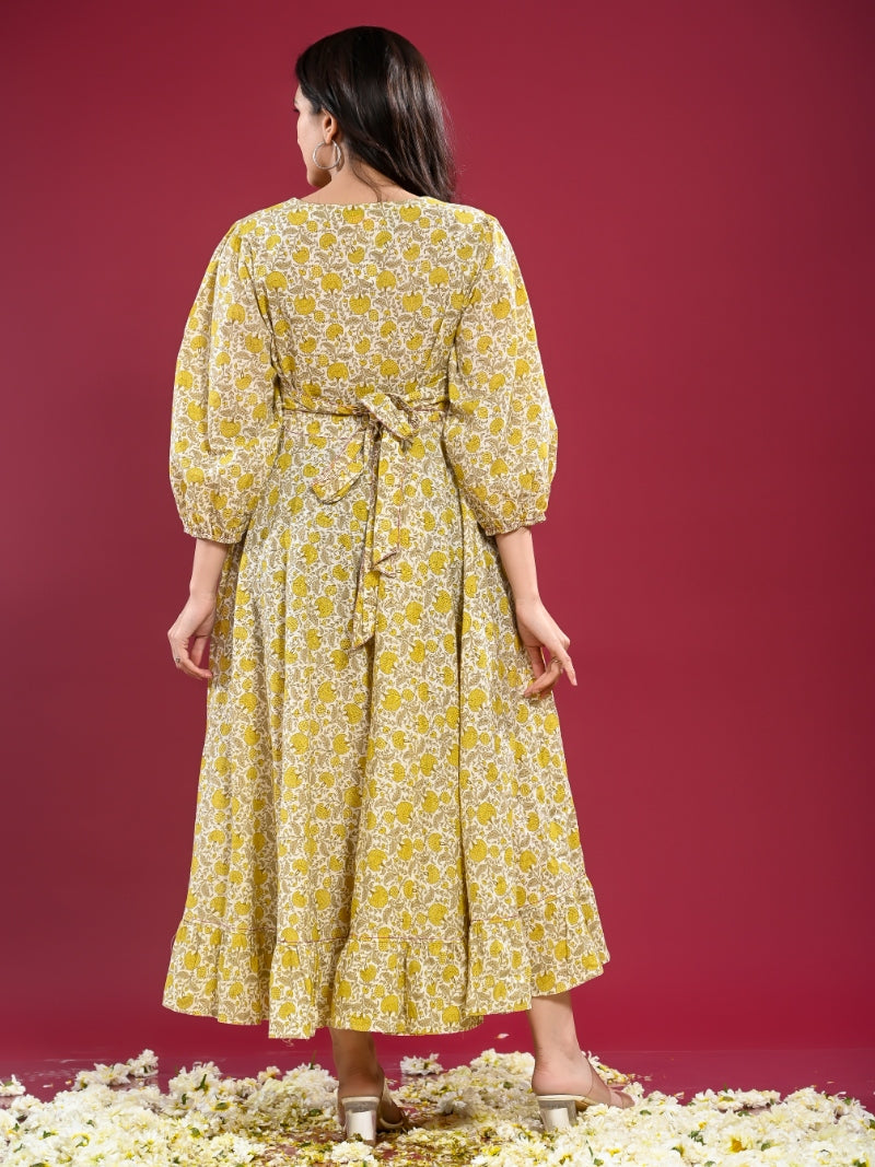 Dress Long Womens Dil E-Bahar Mustard