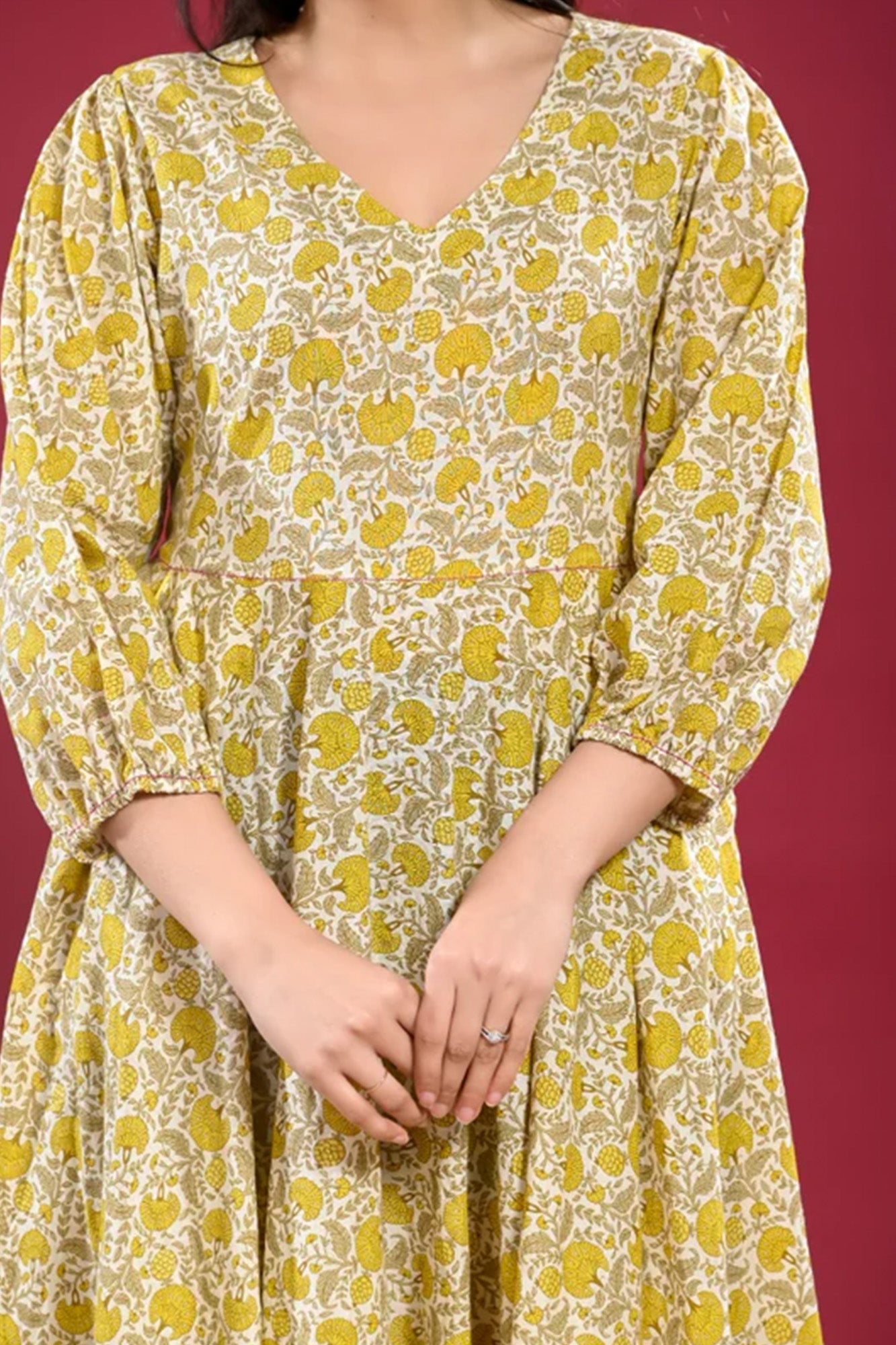 Dress Long Womens Dil E-Bahar Mustard