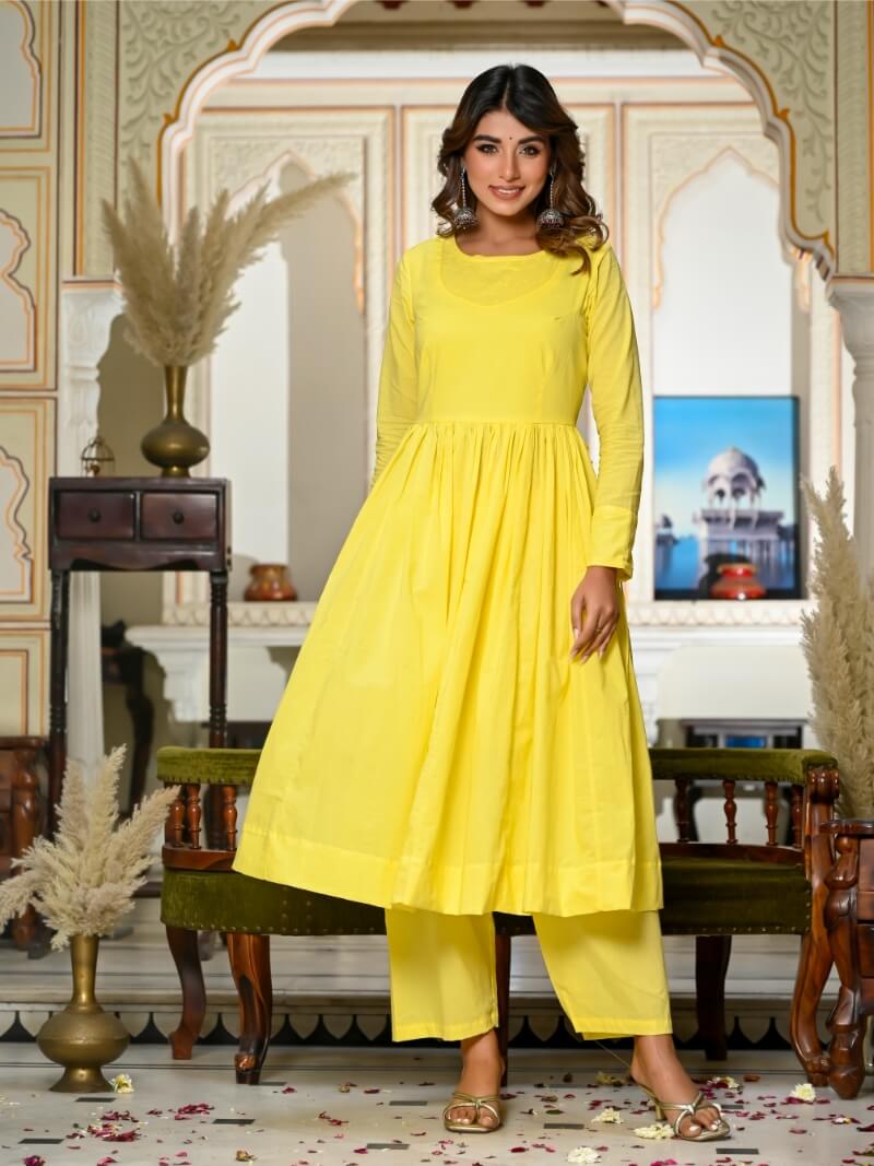 Kurta Long Womens Yellow S/3